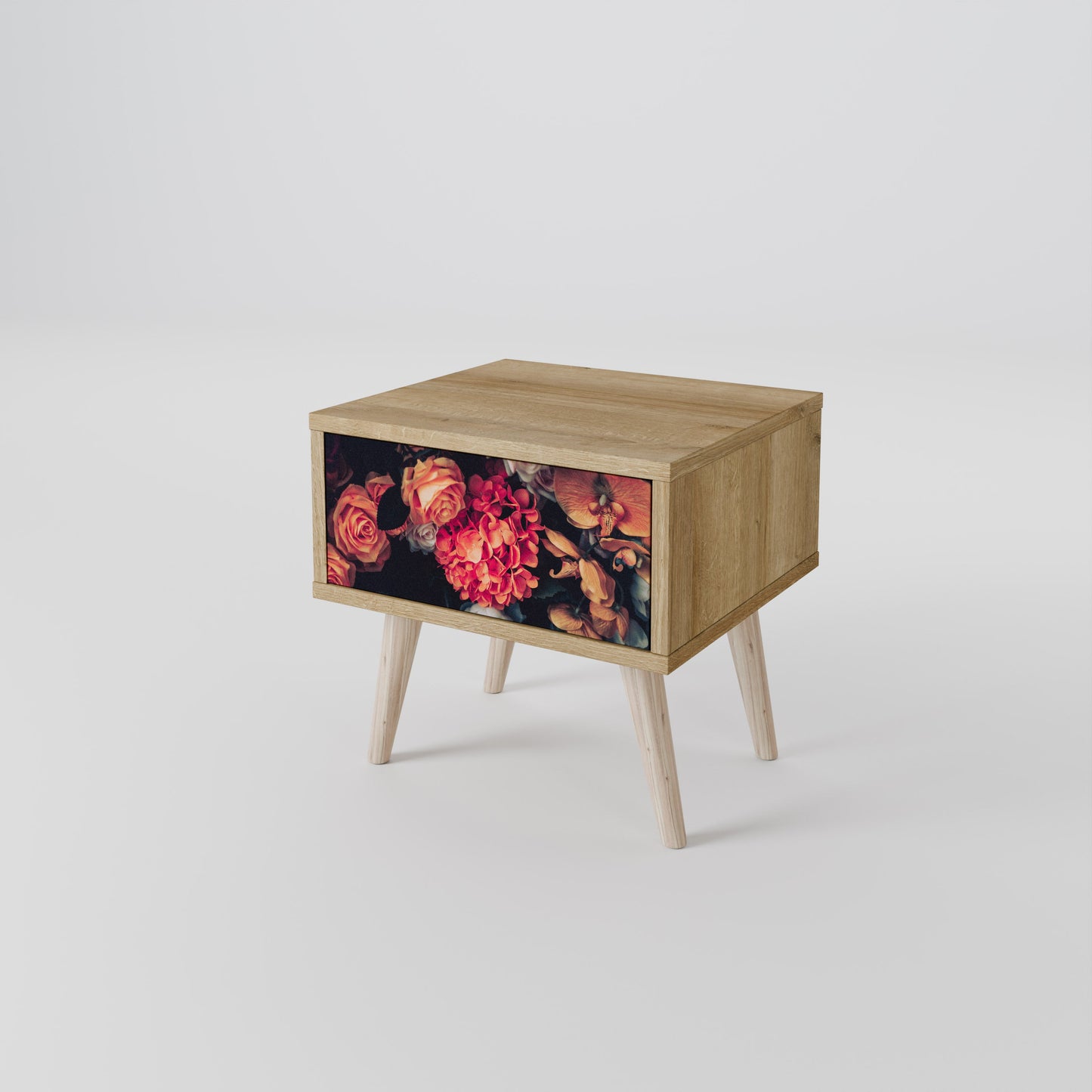 Comodino NEVERENDING BLOOM effetto rovere