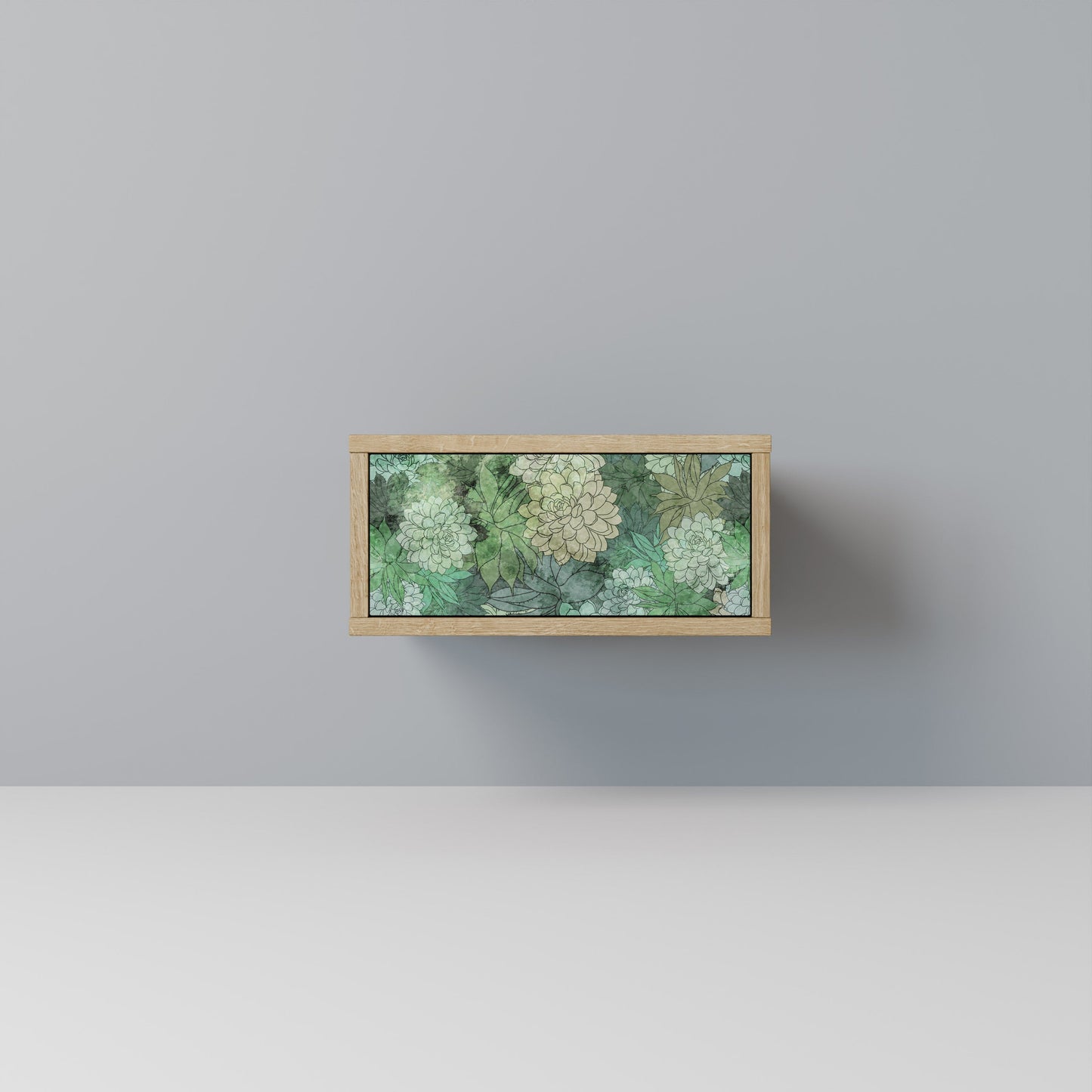 Comodino SUCCULENT CLUSTER in effetto rovere