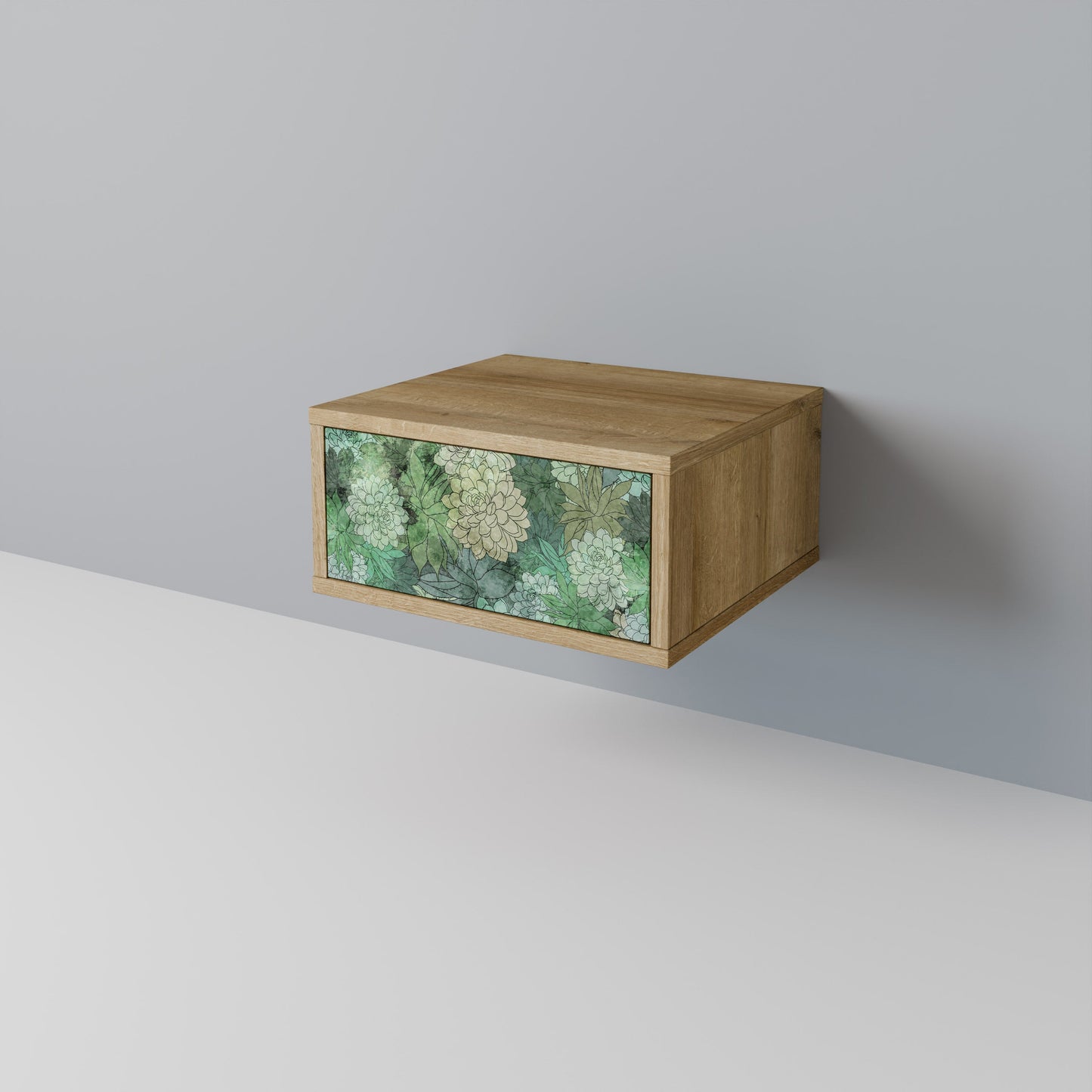 Comodino SUCCULENT CLUSTER in effetto rovere