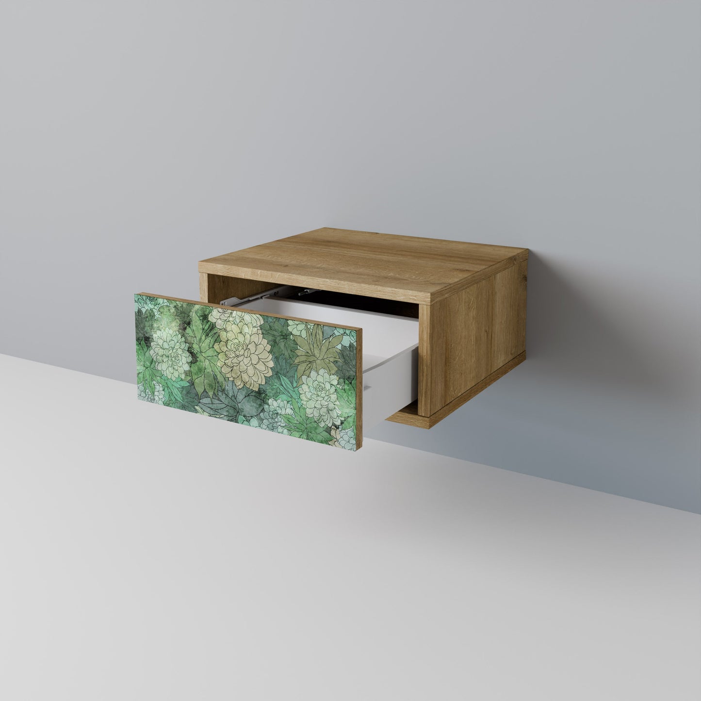Comodino SUCCULENT CLUSTER in effetto rovere