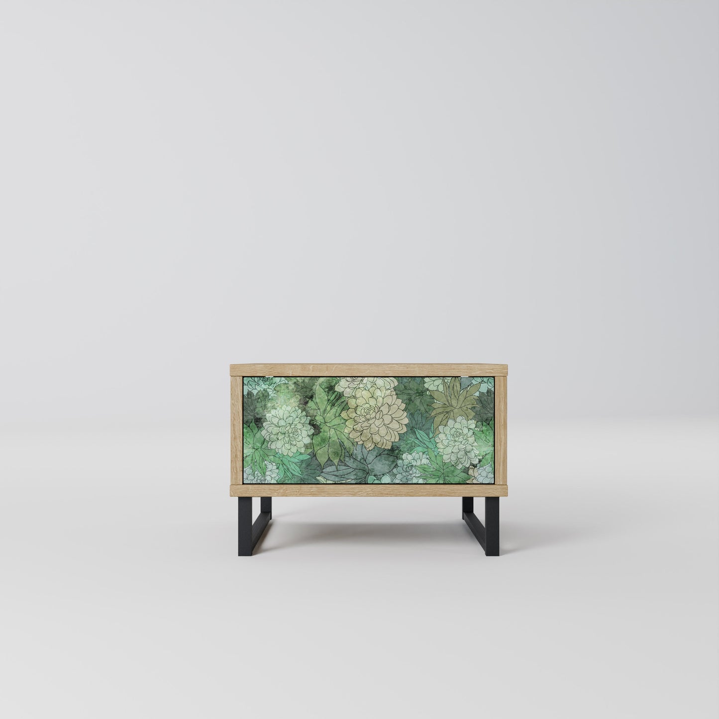 Comodino SUCCULENT CLUSTER in effetto rovere