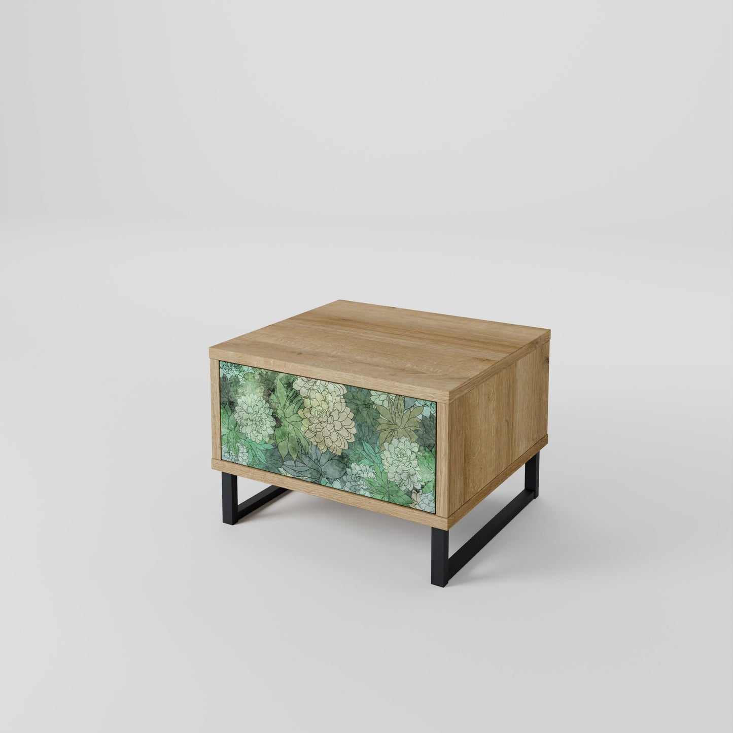 Comodino SUCCULENT CLUSTER in effetto rovere