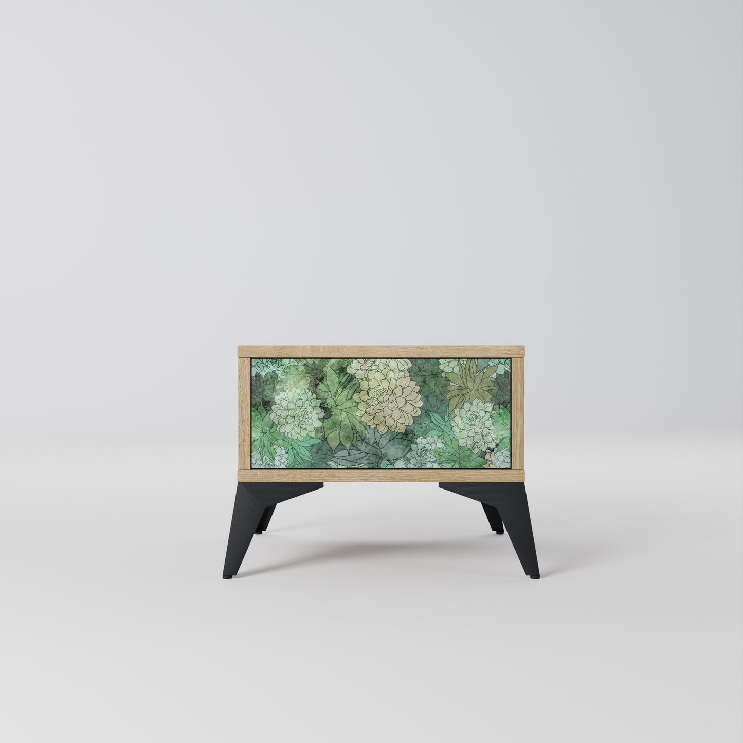Comodino SUCCULENT CLUSTER in effetto rovere