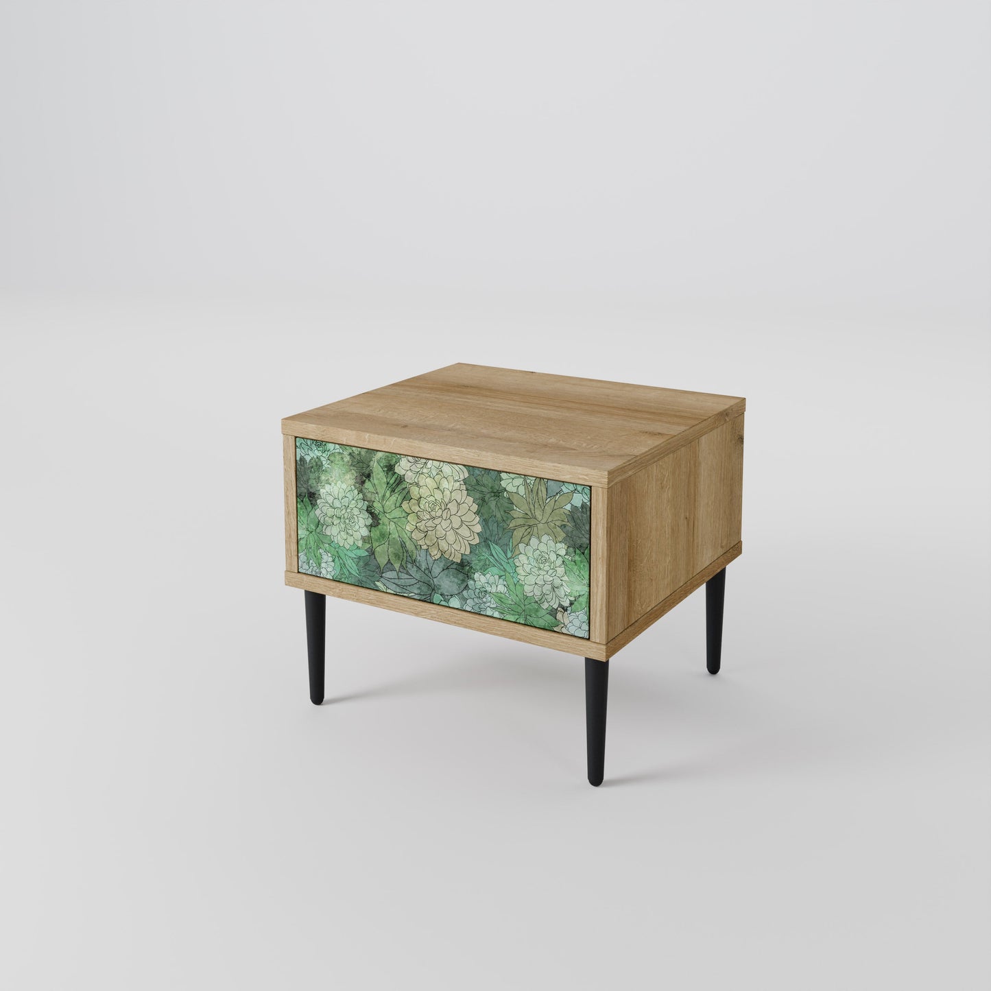Comodino SUCCULENT CLUSTER in effetto rovere