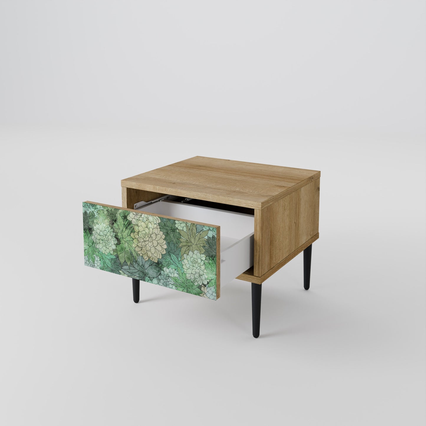 Comodino SUCCULENT CLUSTER in effetto rovere