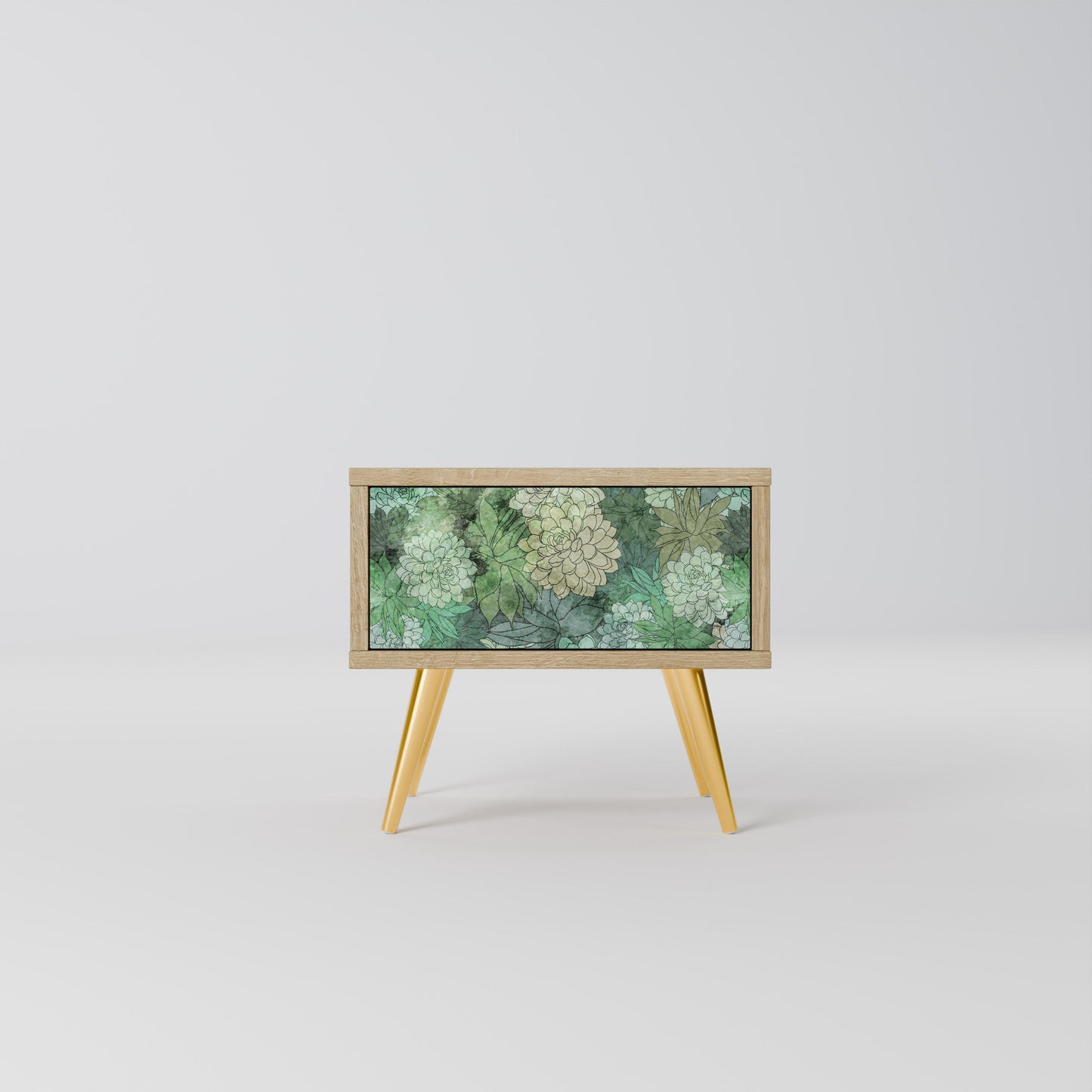 Comodino SUCCULENT CLUSTER in effetto rovere