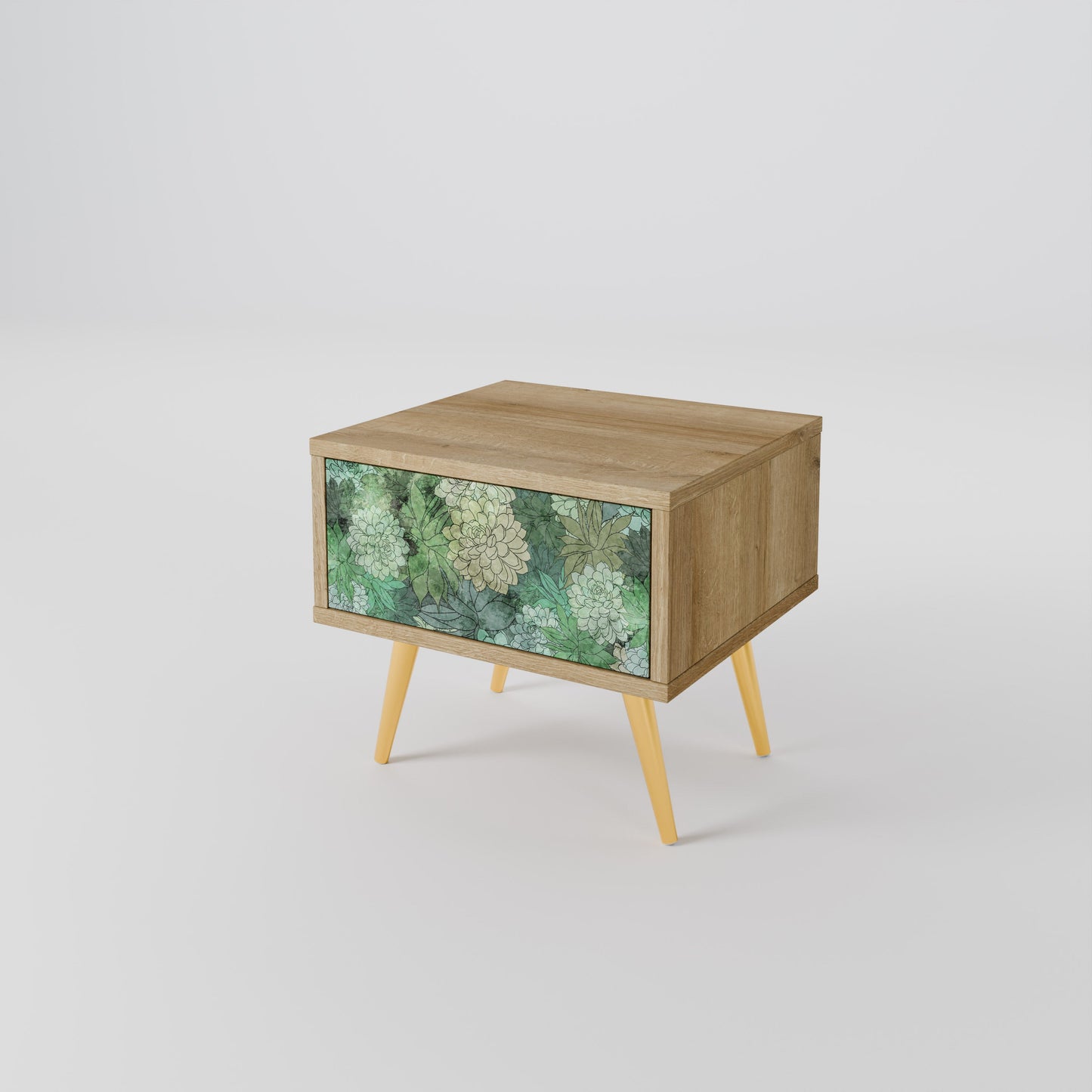 Comodino SUCCULENT CLUSTER in effetto rovere