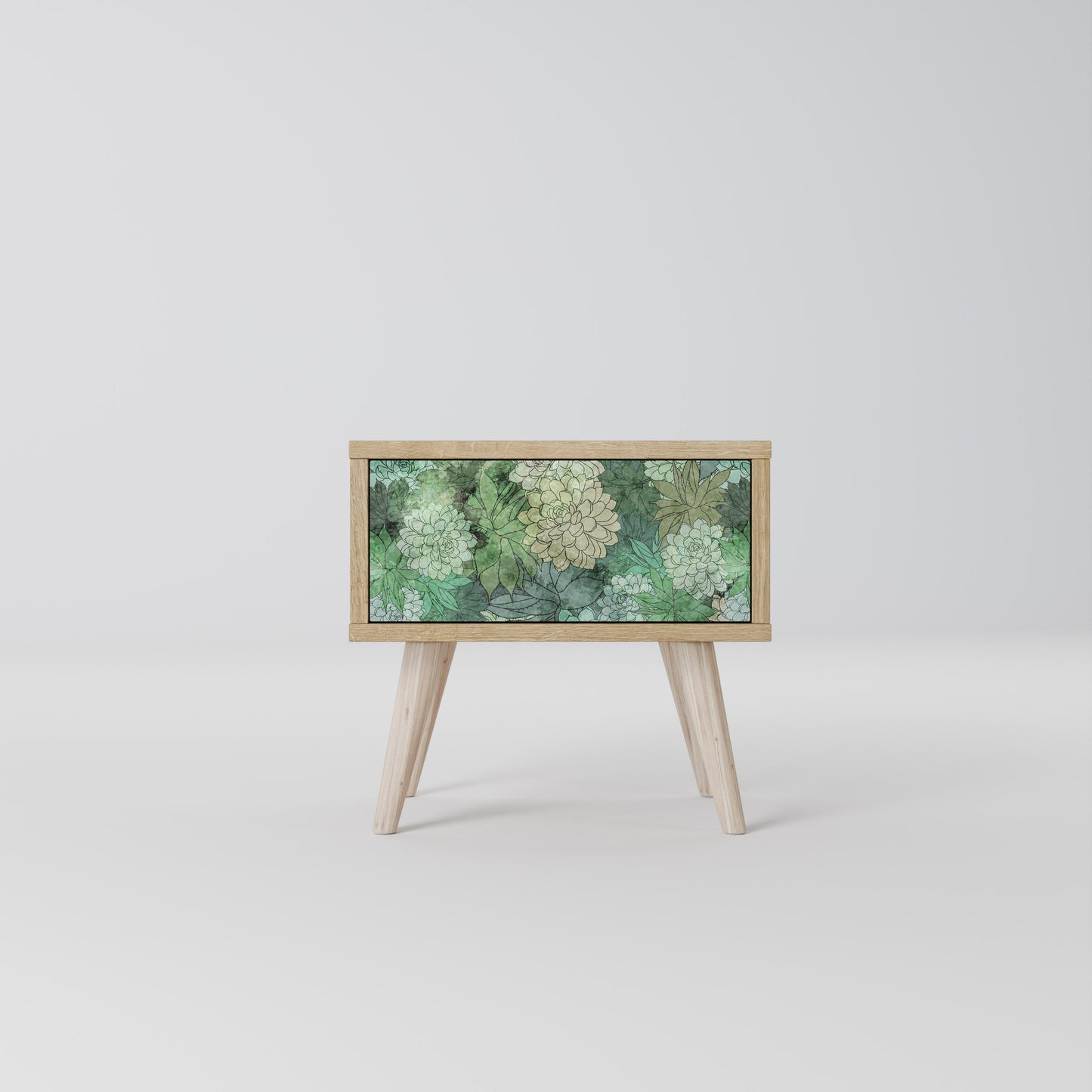 Comodino SUCCULENT CLUSTER in effetto rovere