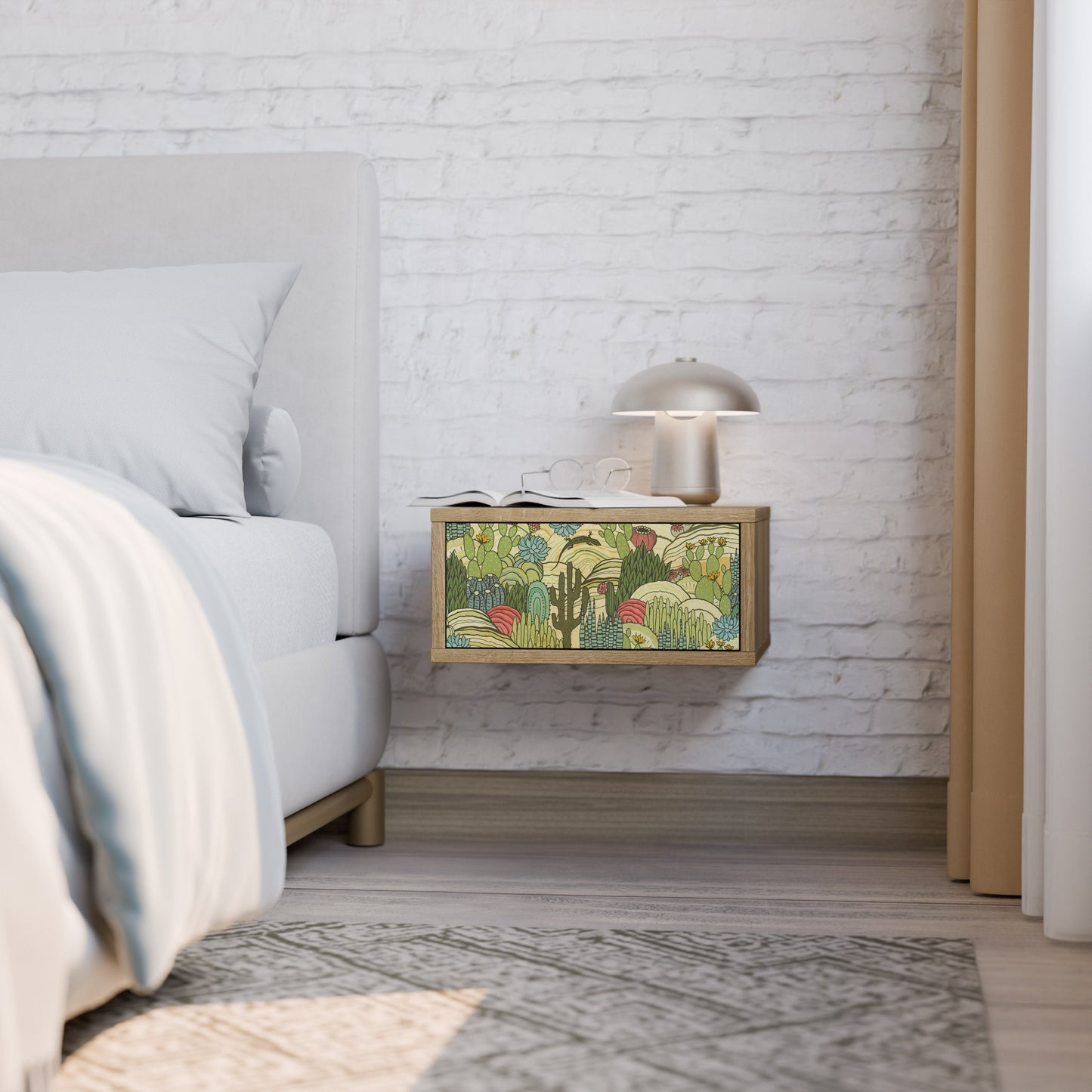 Comodino SUCCULENTS KALEIDOSCOPE in effetto rovere