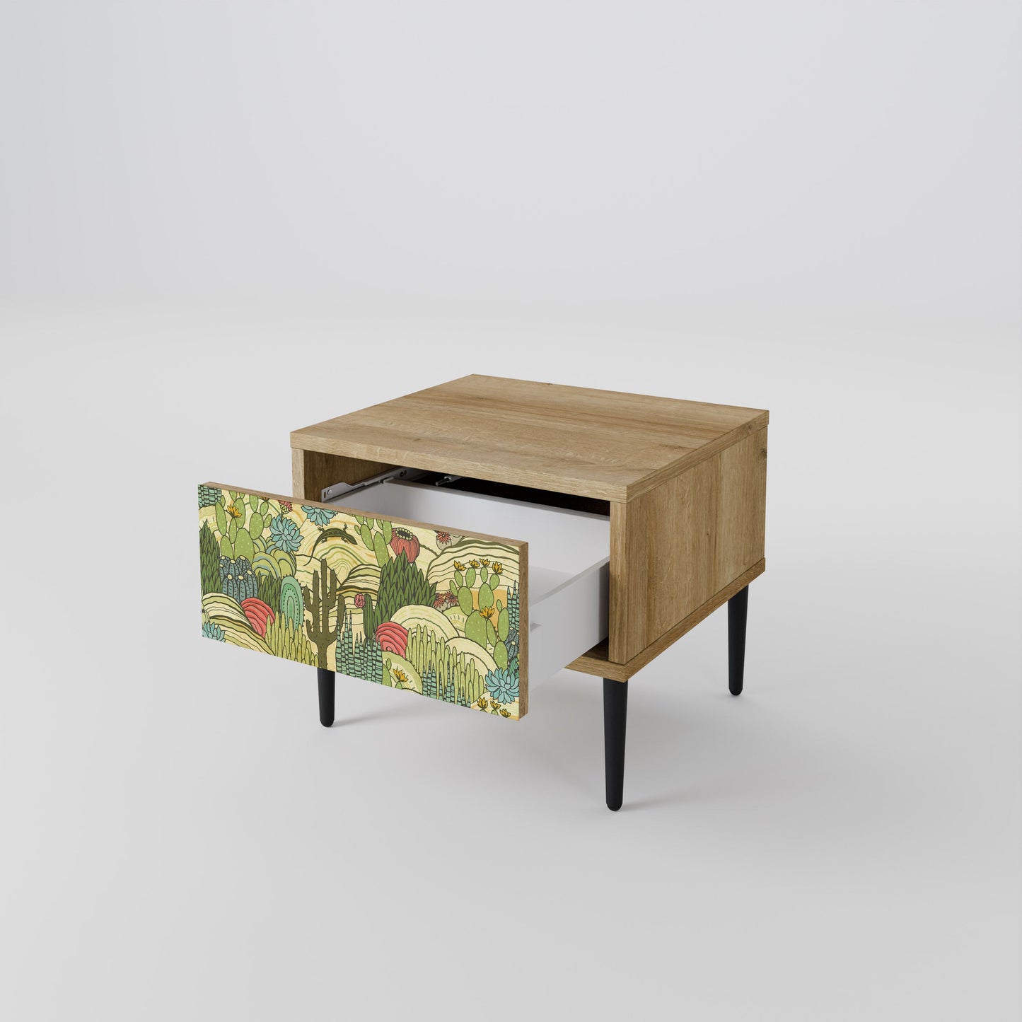 Comodino SUCCULENTS KALEIDOSCOPE in effetto rovere