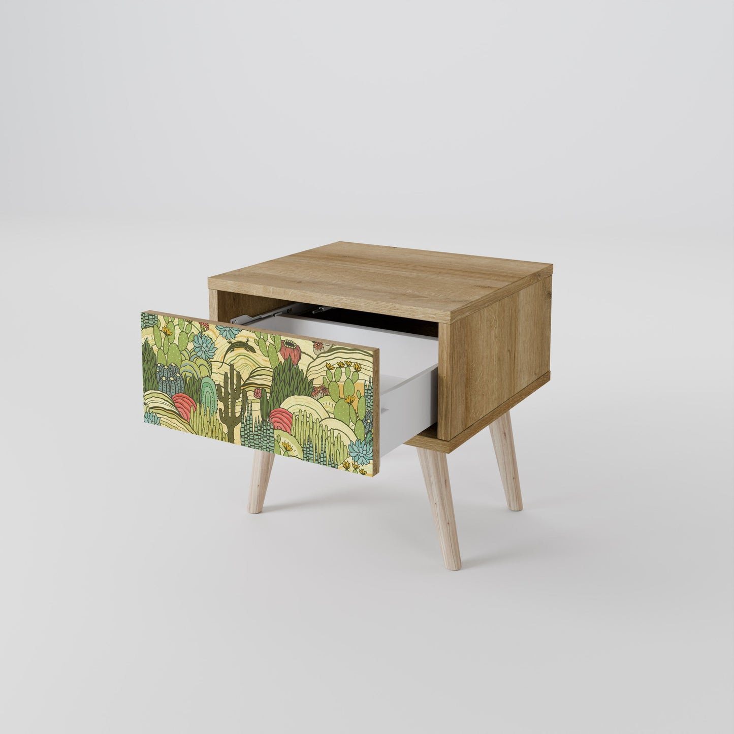 Comodino SUCCULENTS KALEIDOSCOPE in effetto rovere