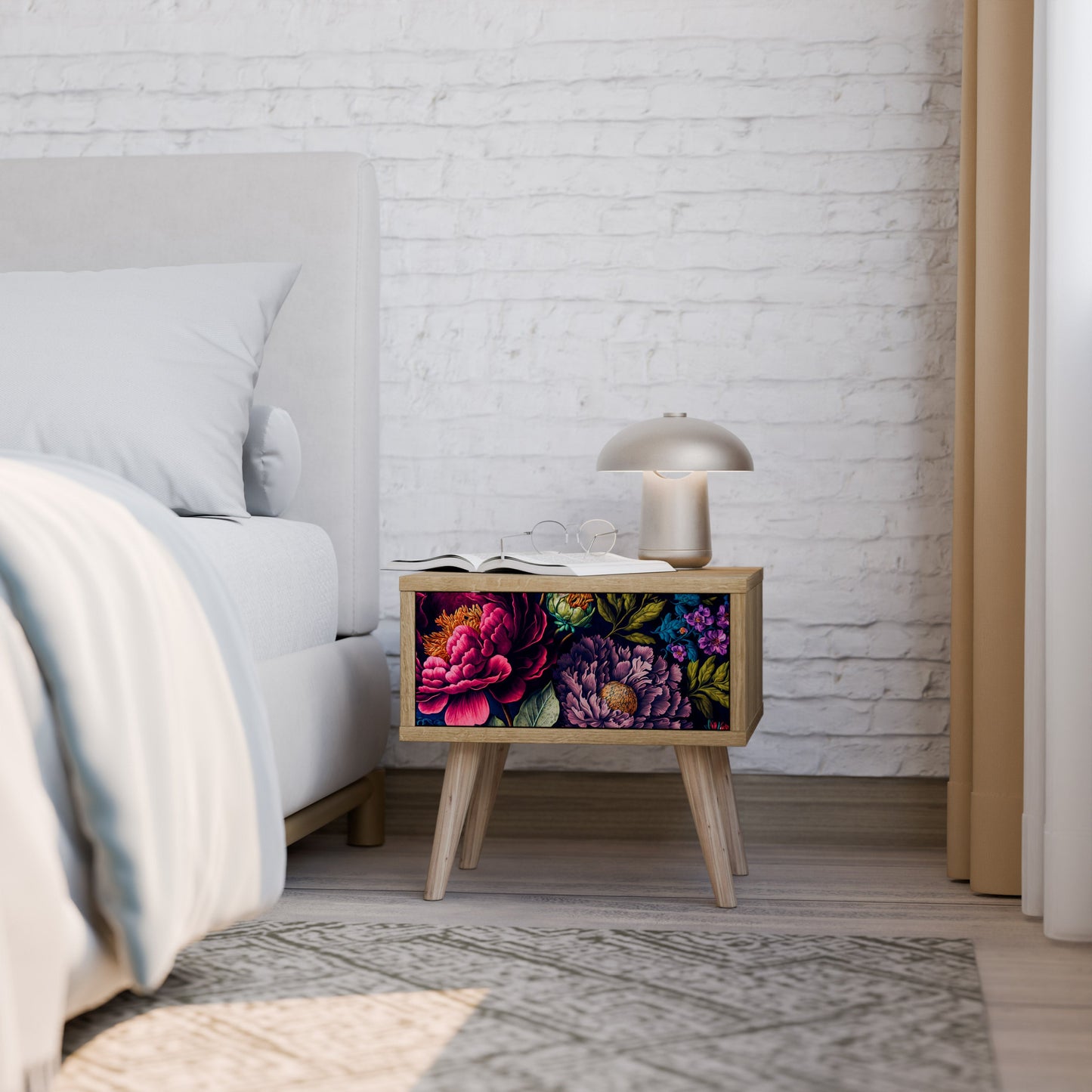 Comodino BLOOMING ELEGANCE in effetto rovere