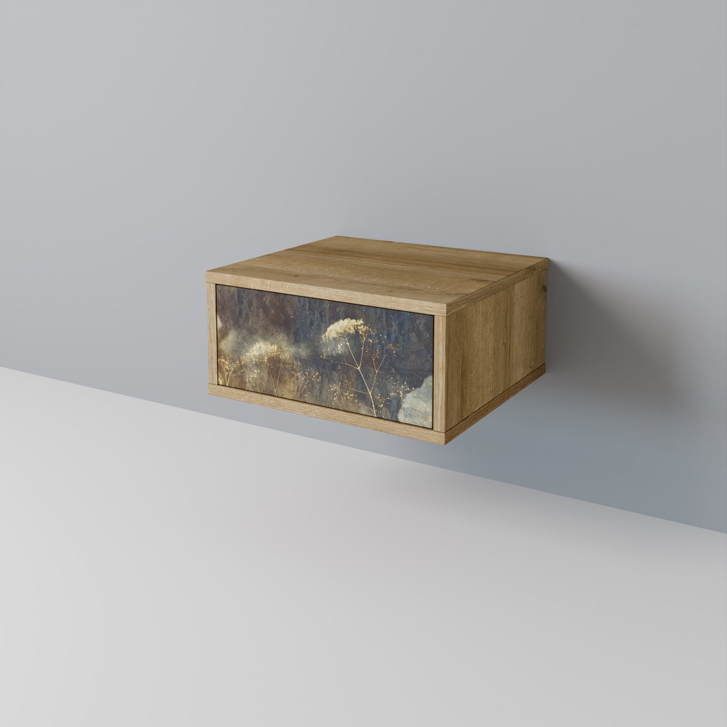 Comodino GENTLE POWER in effetto rovere