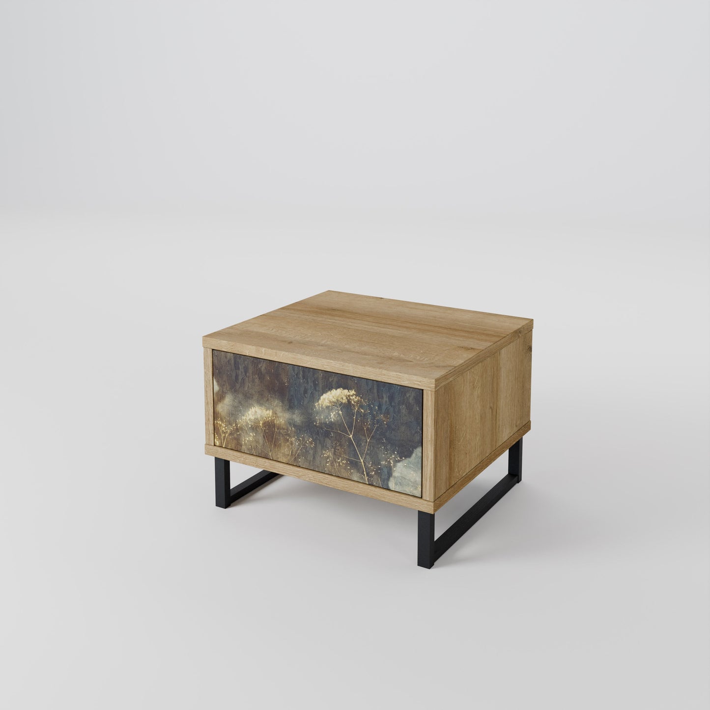 Comodino GENTLE POWER in effetto rovere