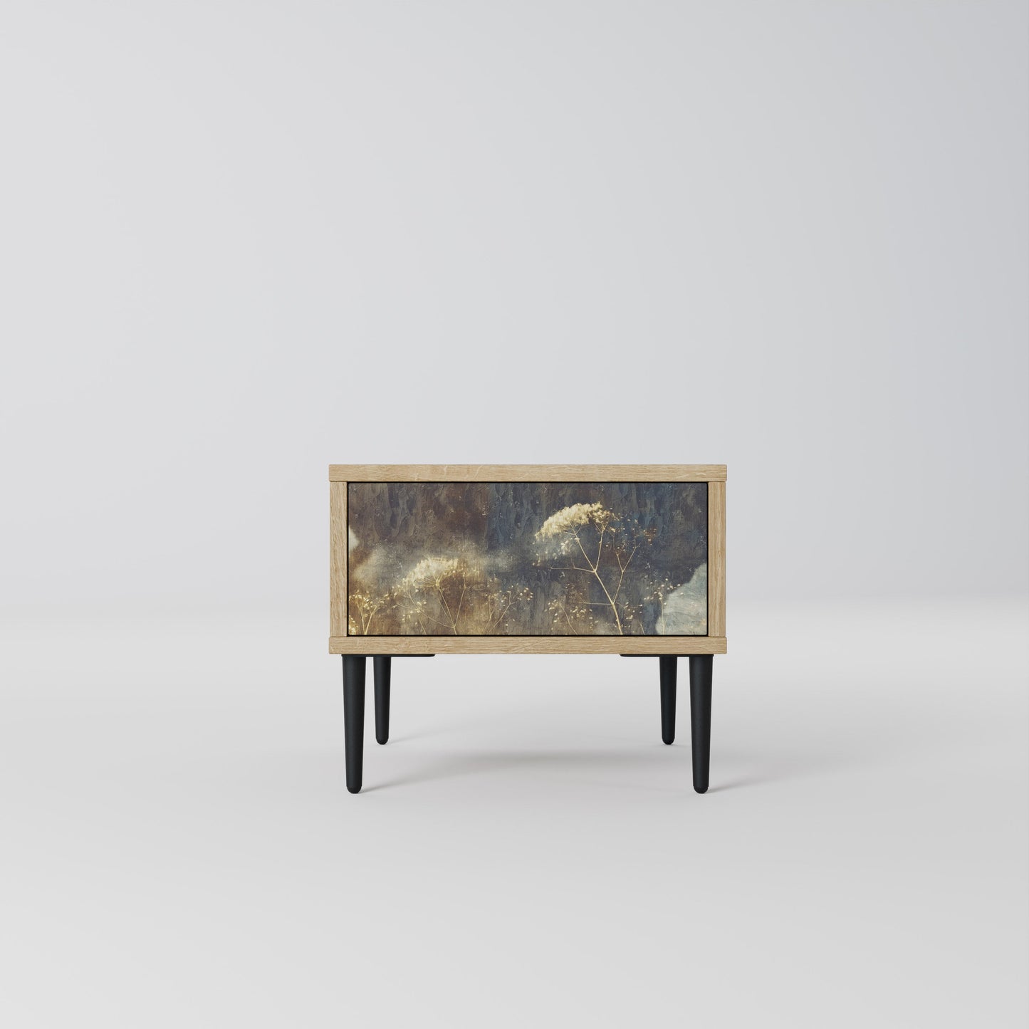 Comodino GENTLE POWER in effetto rovere