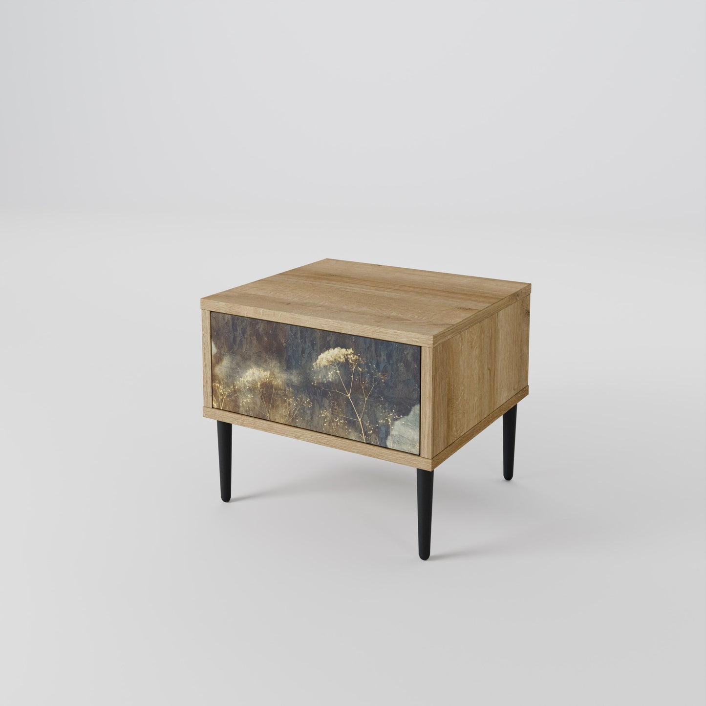 Comodino GENTLE POWER in effetto rovere