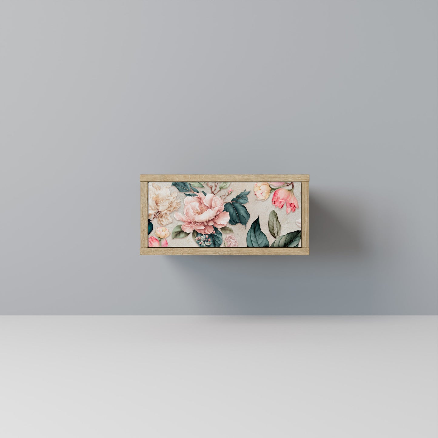 Comodino FLORAL GRACE in effetto rovere