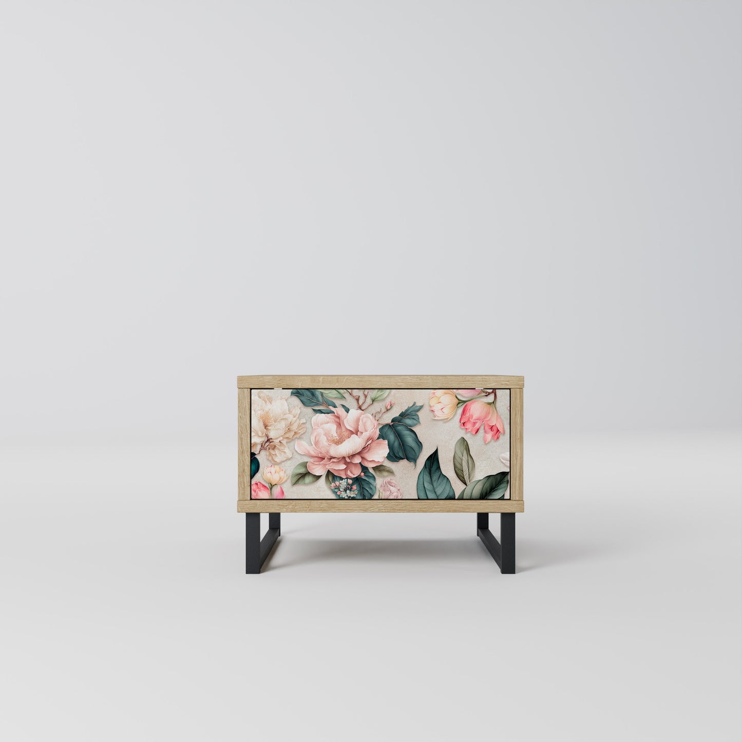Comodino FLORAL GRACE in effetto rovere