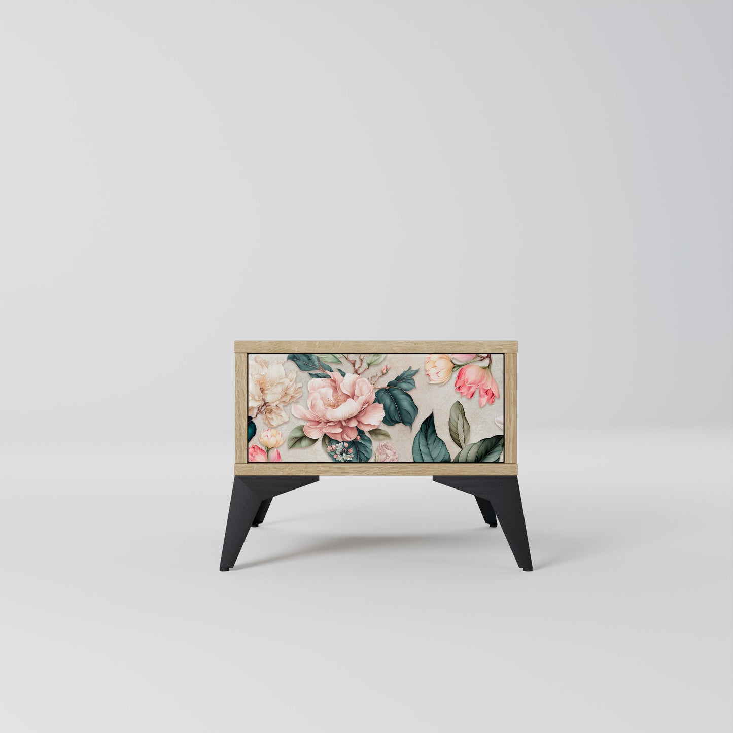 Comodino FLORAL GRACE in effetto rovere