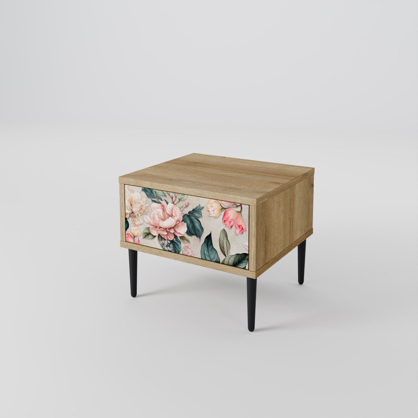 Comodino FLORAL GRACE in effetto rovere