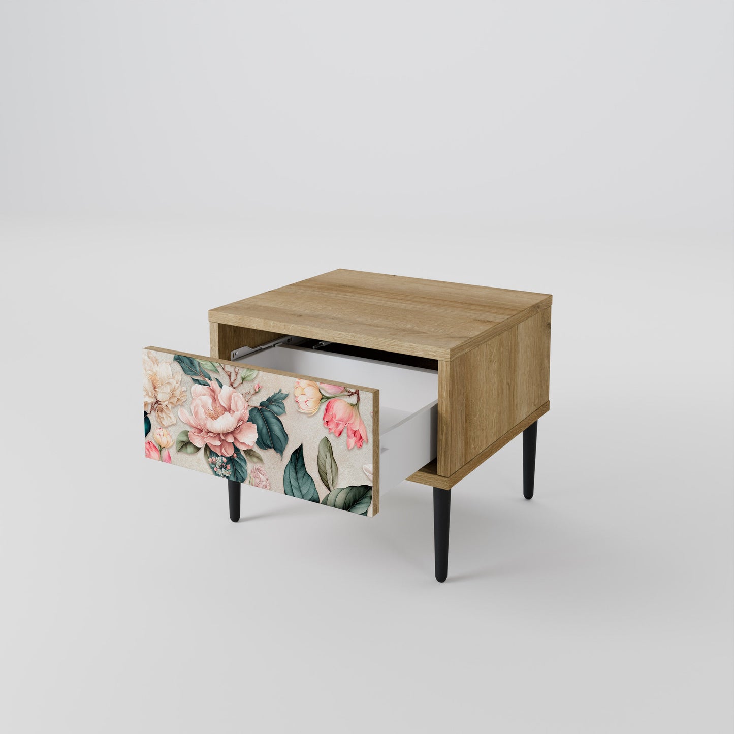 Comodino FLORAL GRACE in effetto rovere