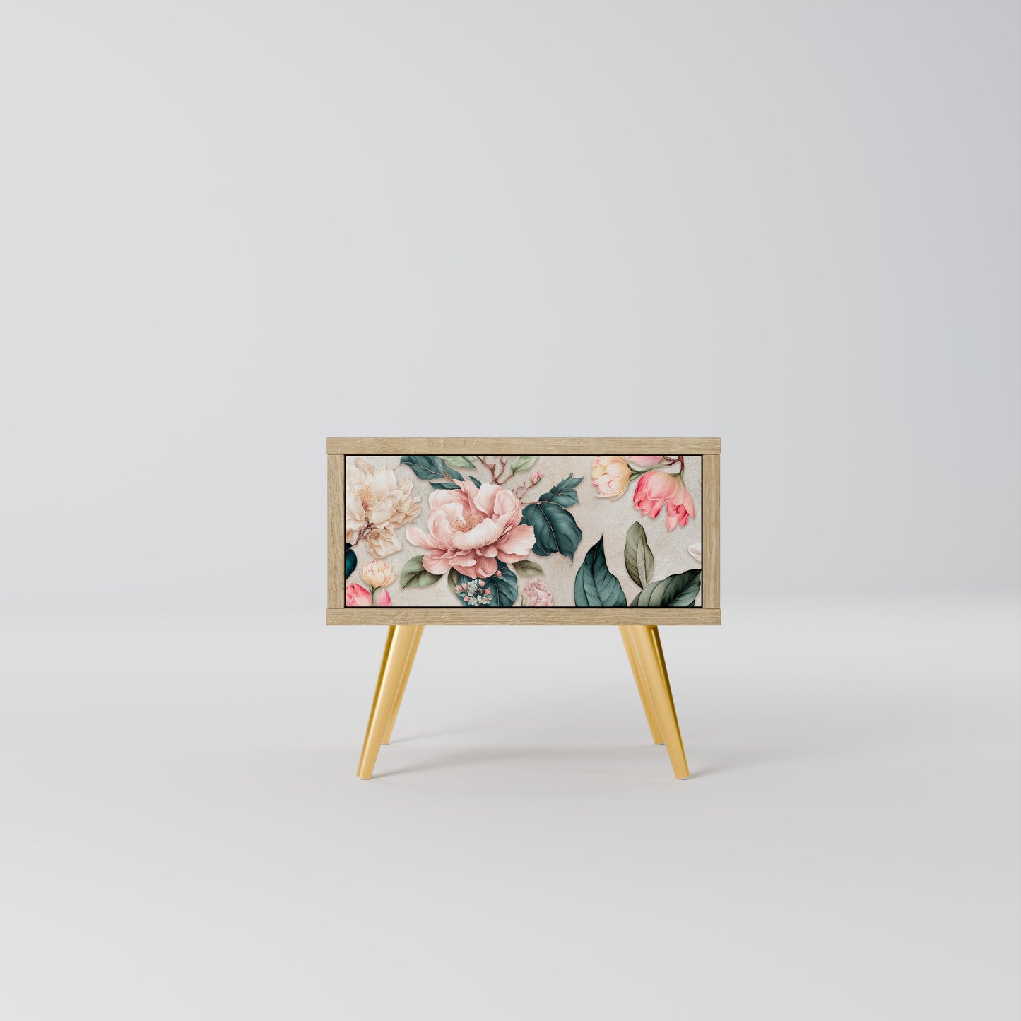 Comodino FLORAL GRACE in effetto rovere