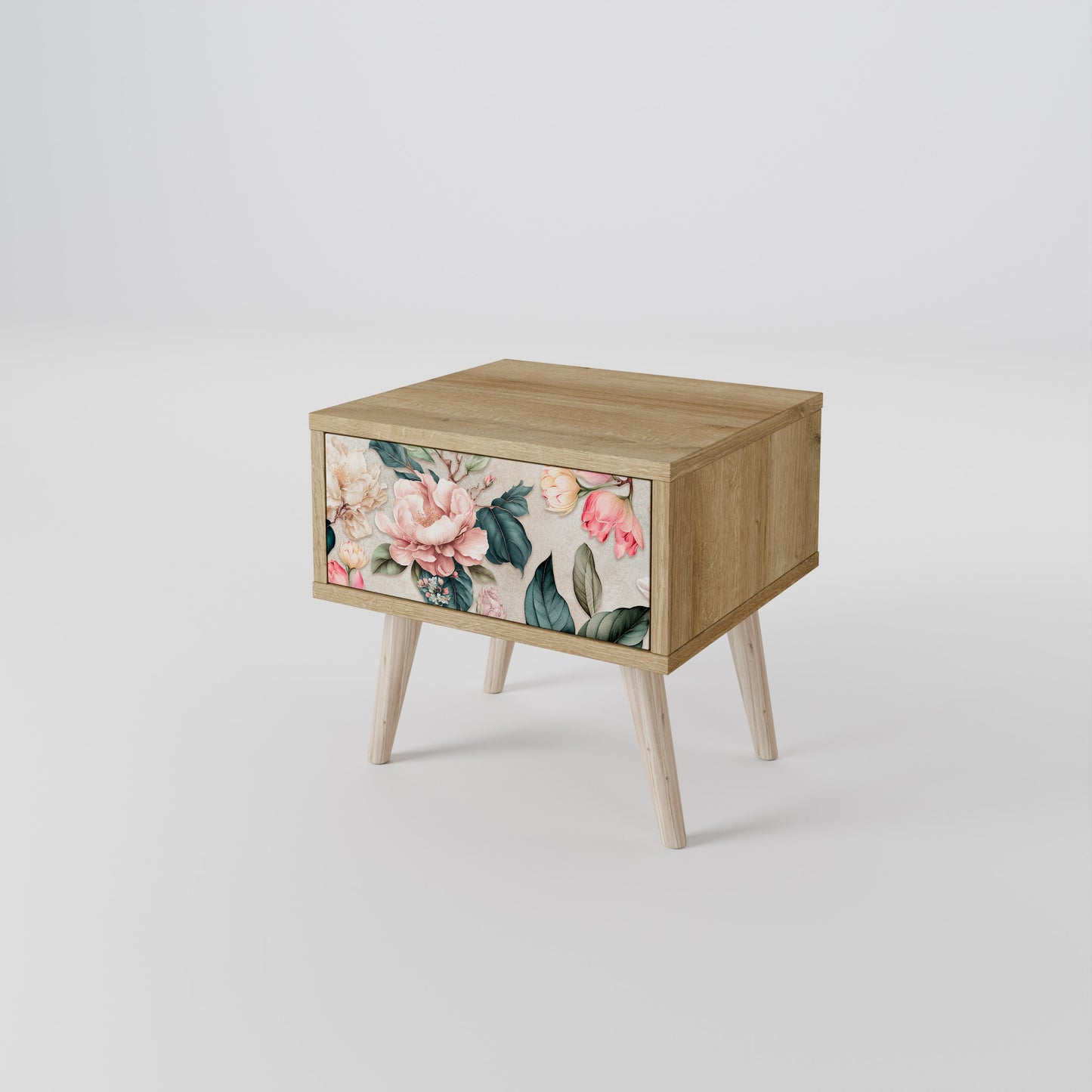 Comodino FLORAL GRACE in effetto rovere