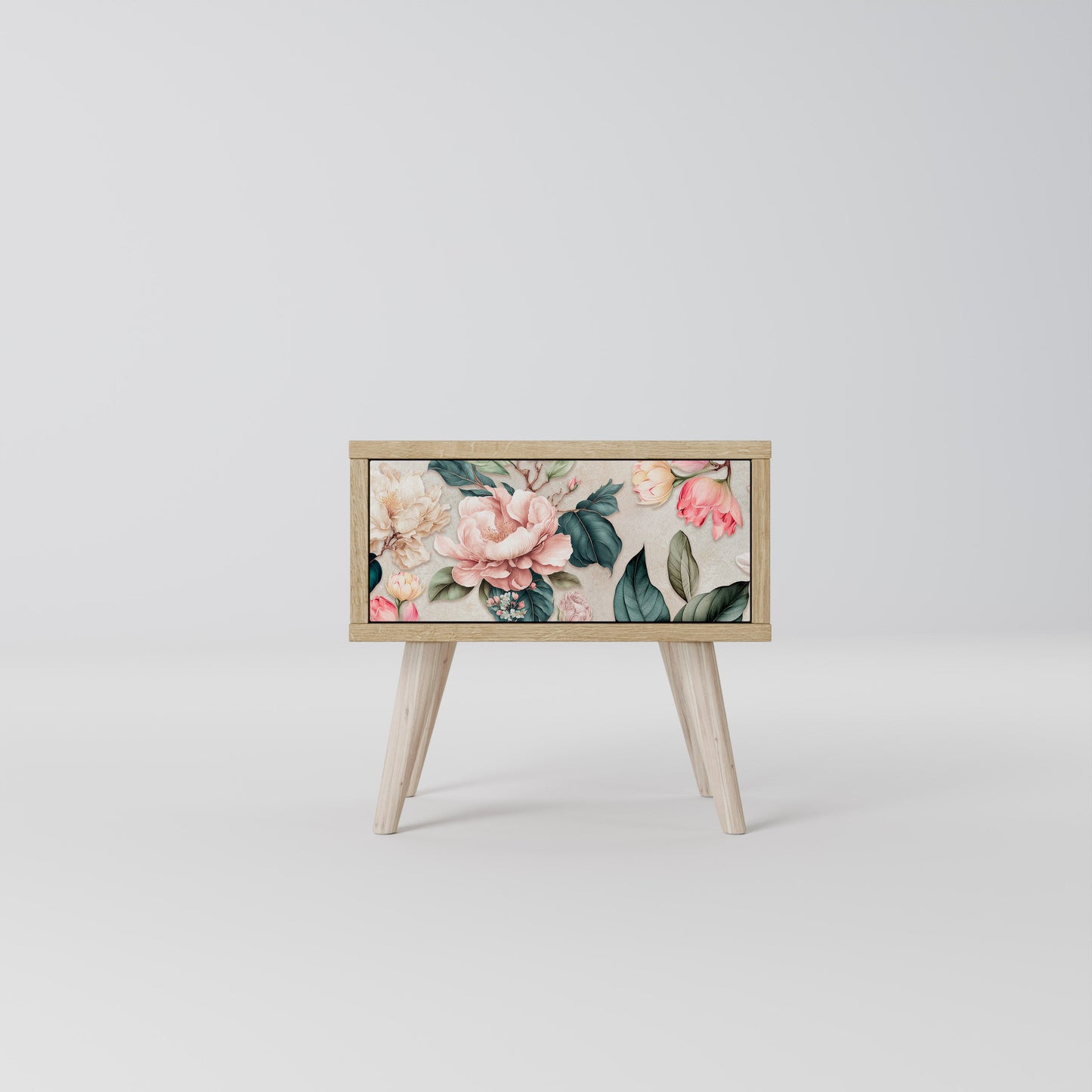 Comodino FLORAL GRACE in effetto rovere