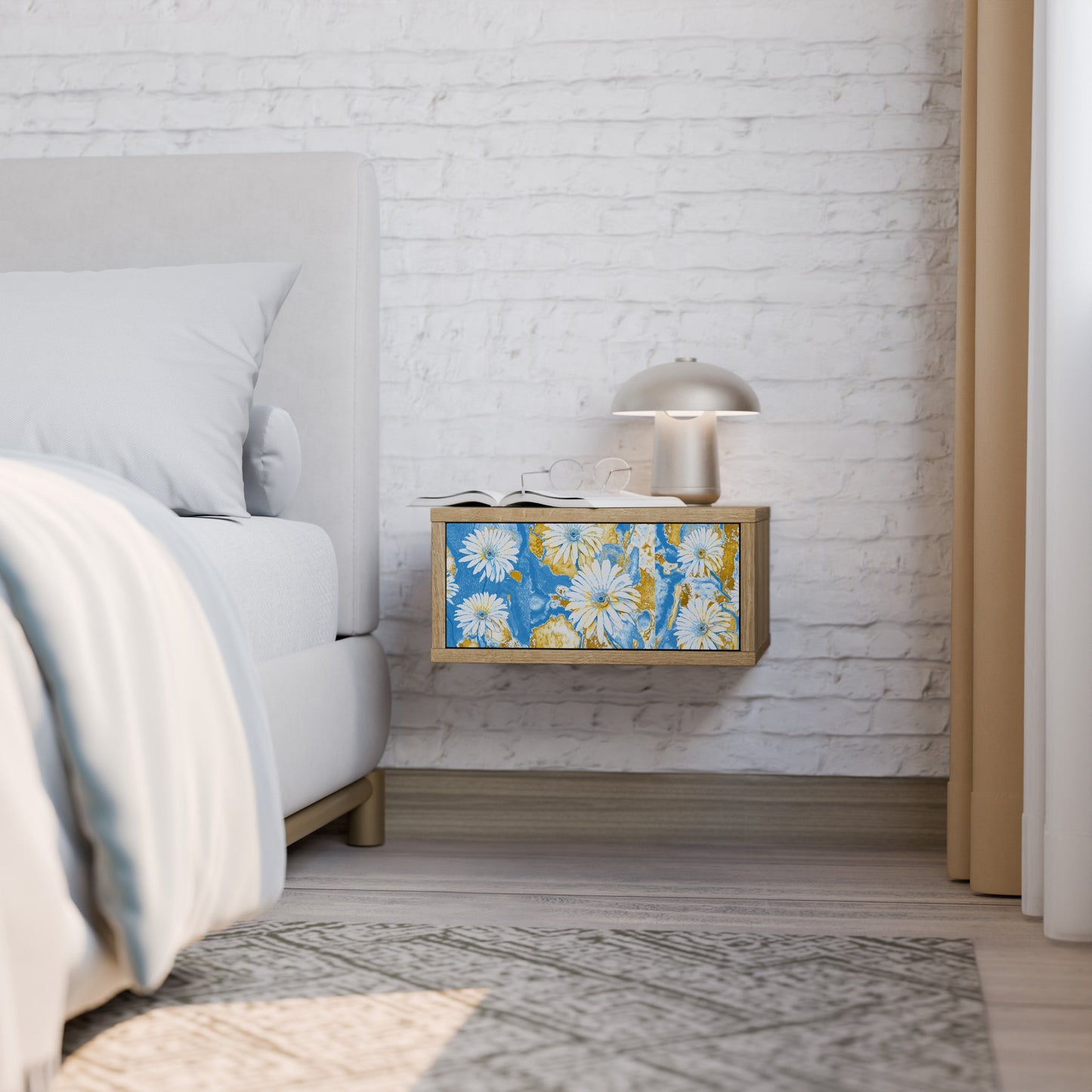 Comodino DAISY LUXE effetto rovere