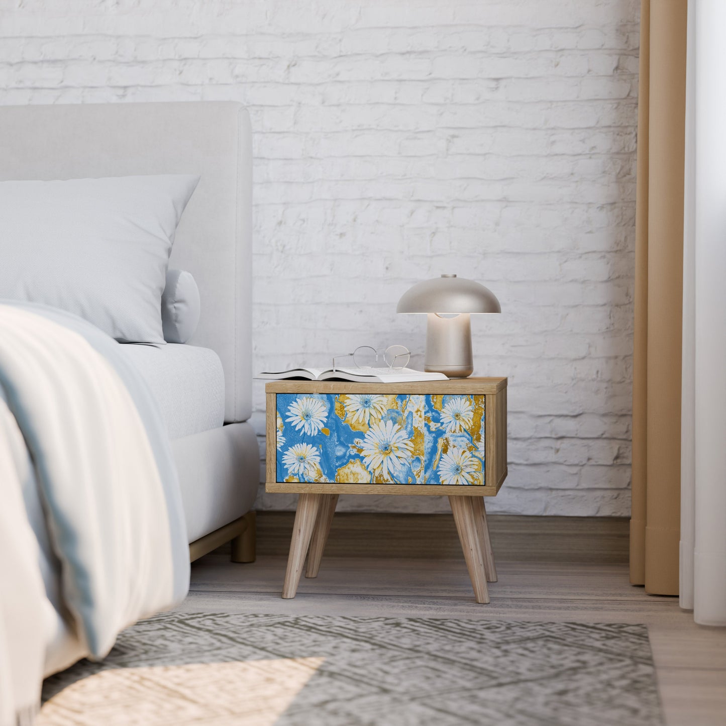 Comodino DAISY LUXE effetto rovere