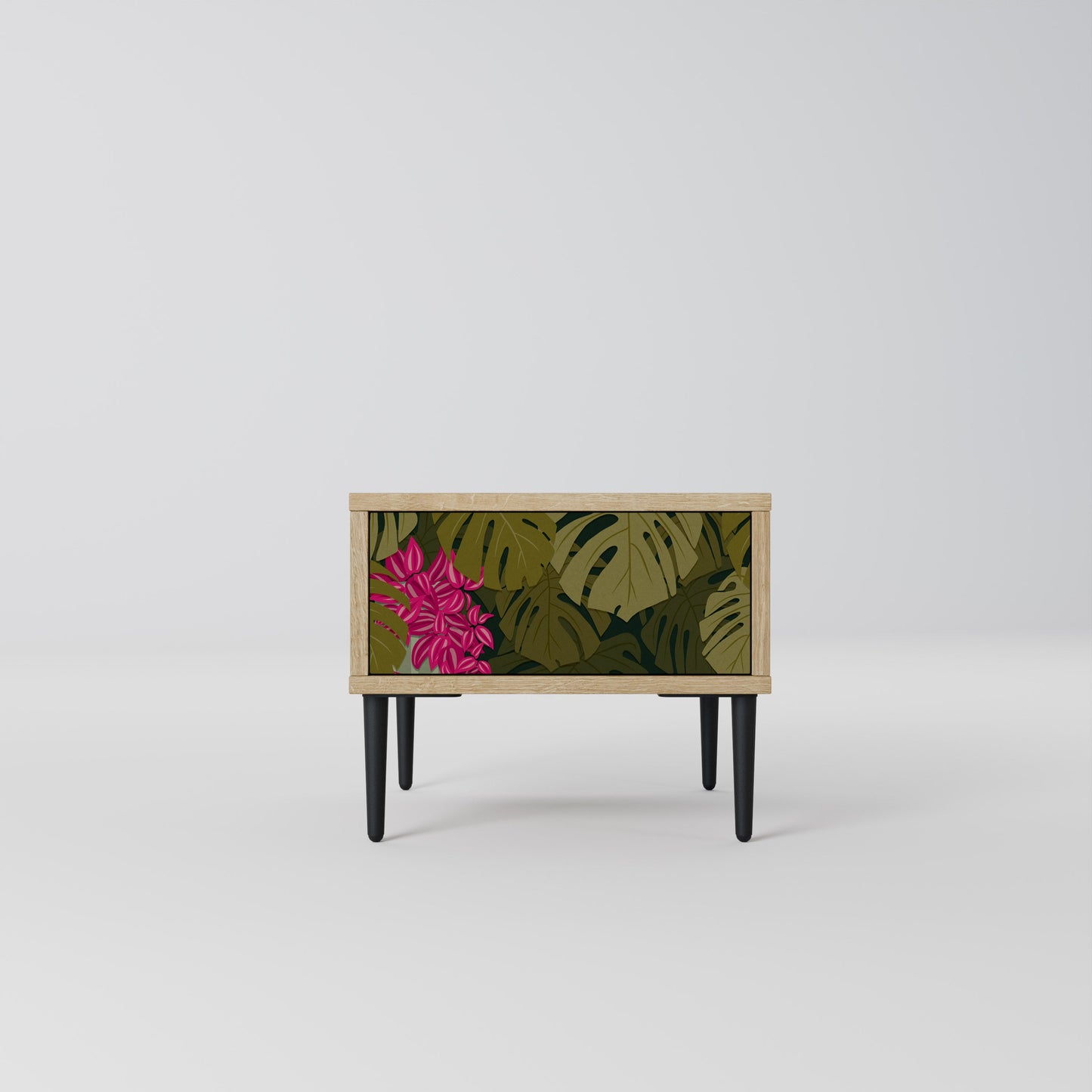 Comodino TROPICAL BEAUTY in effetto rovere