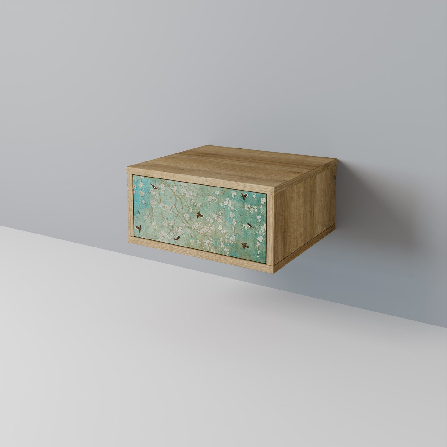 Comodino BLOOMING CHARM in effetto rovere