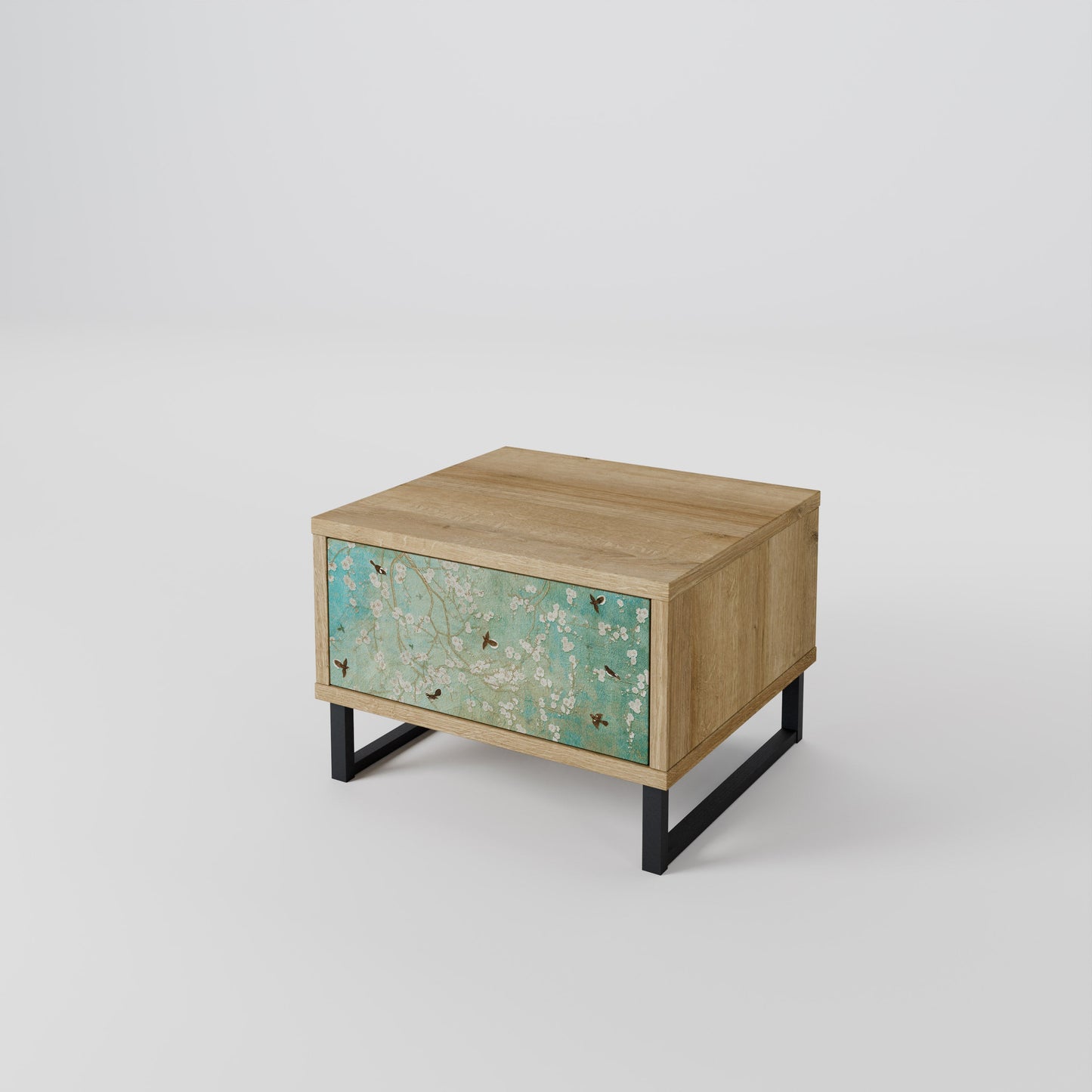 Comodino BLOOMING CHARM in effetto rovere