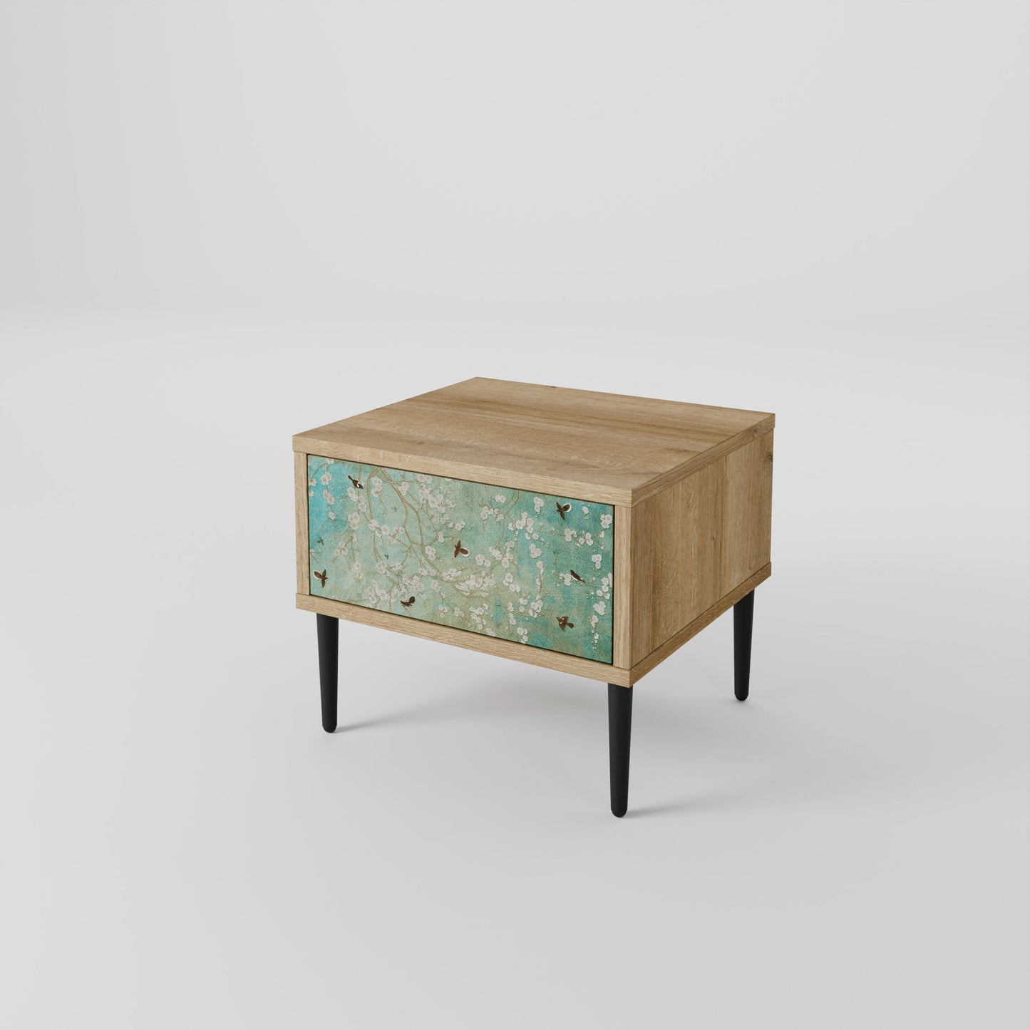 Comodino BLOOMING CHARM in effetto rovere
