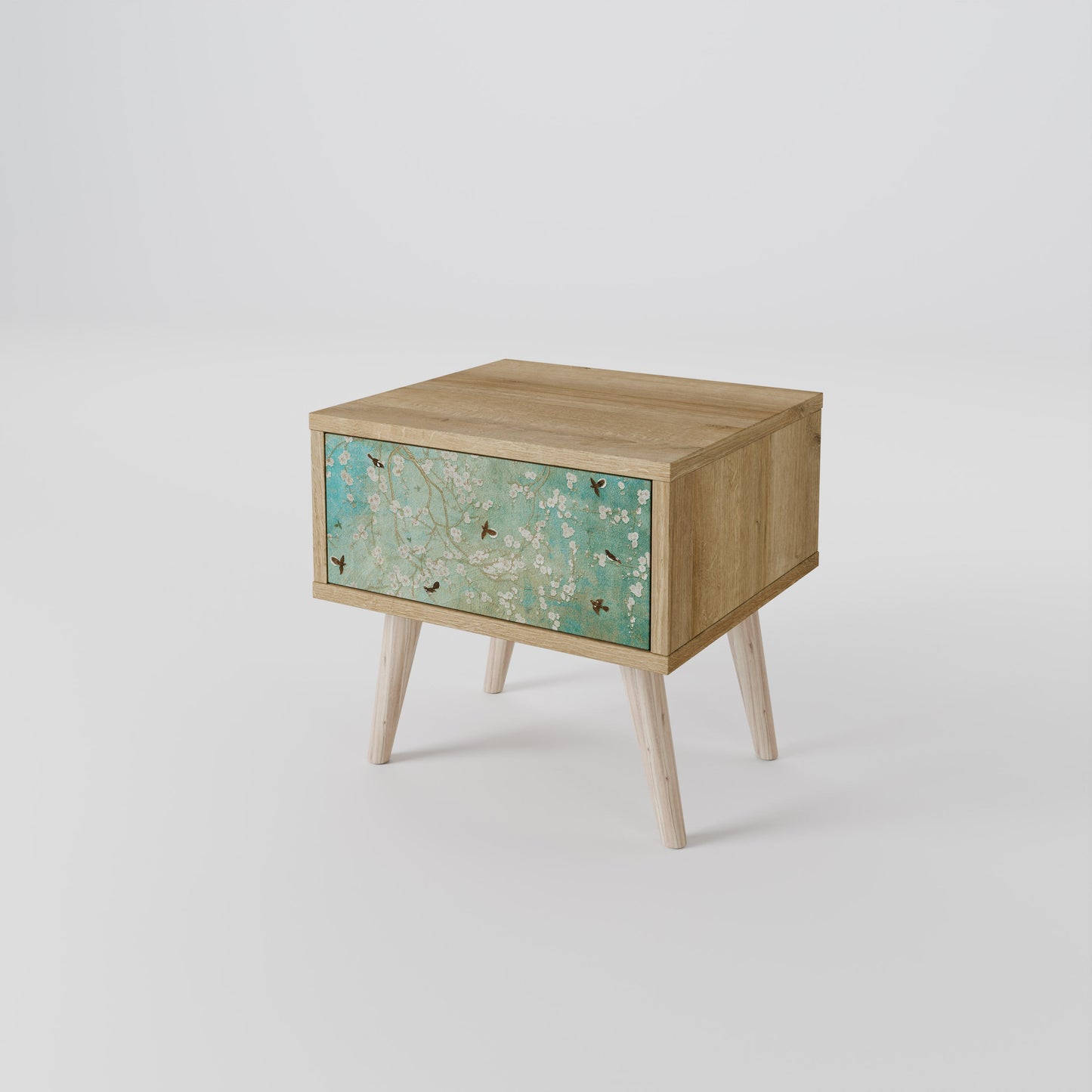 Comodino BLOOMING CHARM in effetto rovere