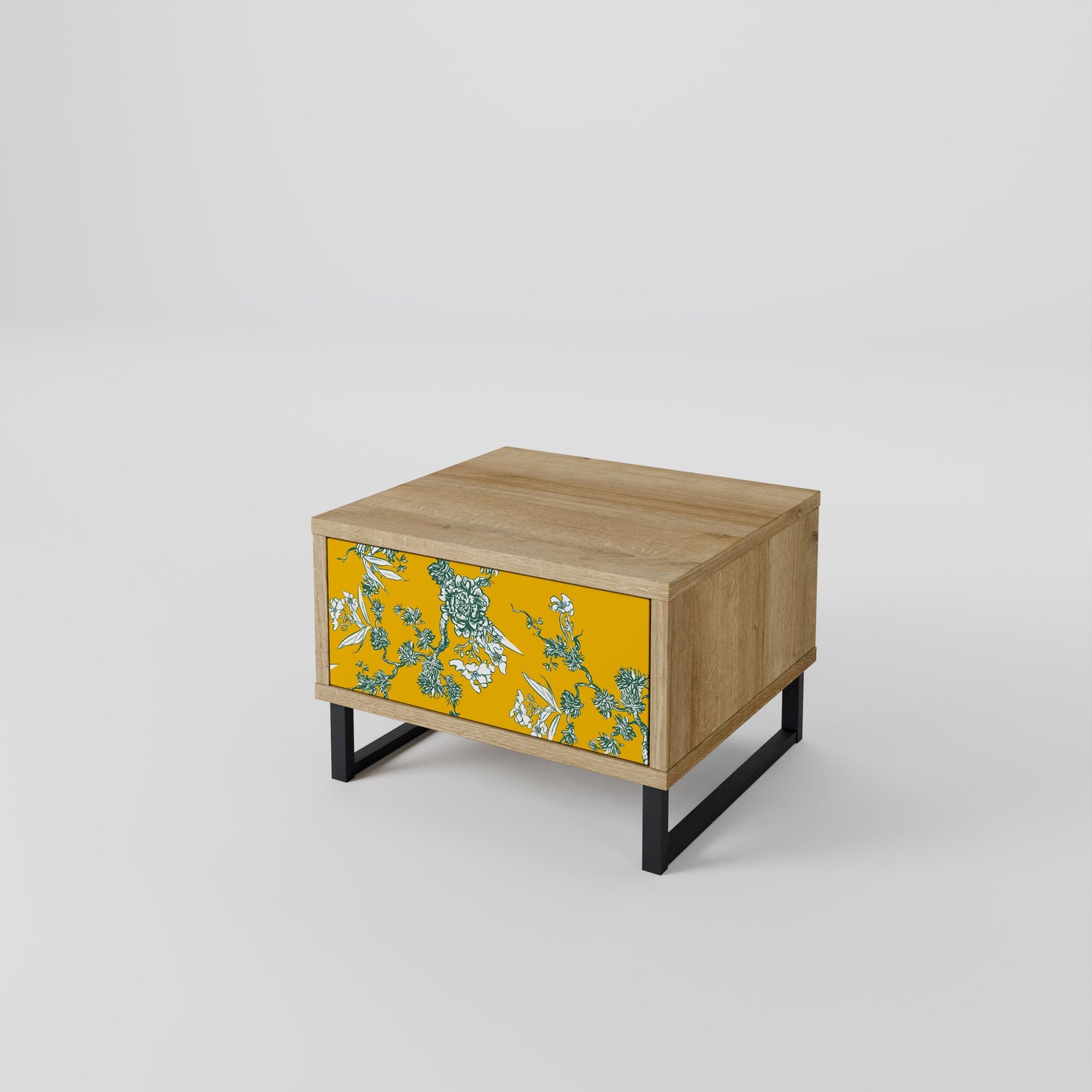 Comodino YELLOW CHINOISERIE in effetto rovere