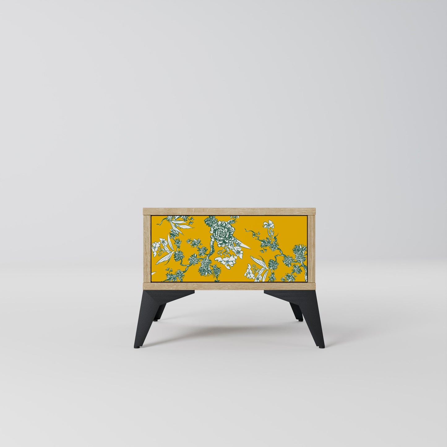 Comodino YELLOW CHINOISERIE in effetto rovere