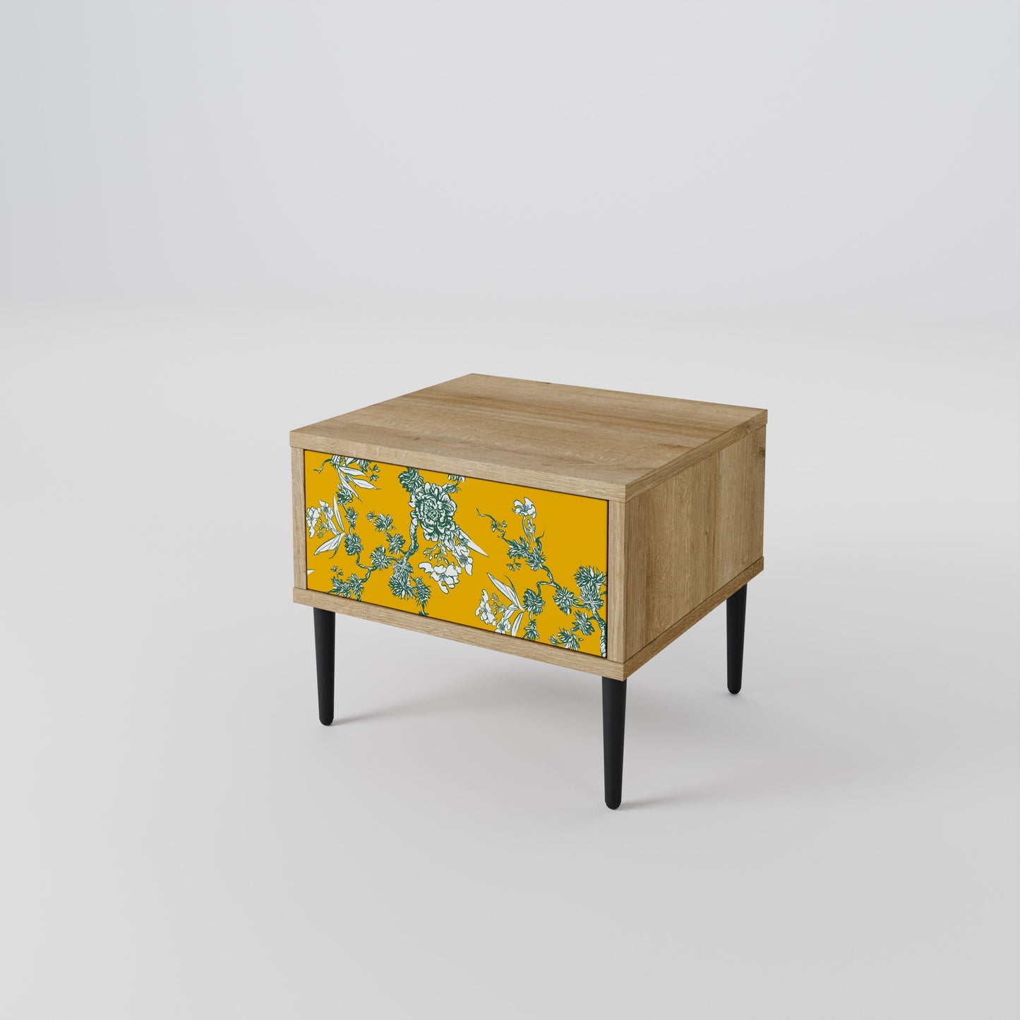 Comodino YELLOW CHINOISERIE in effetto rovere