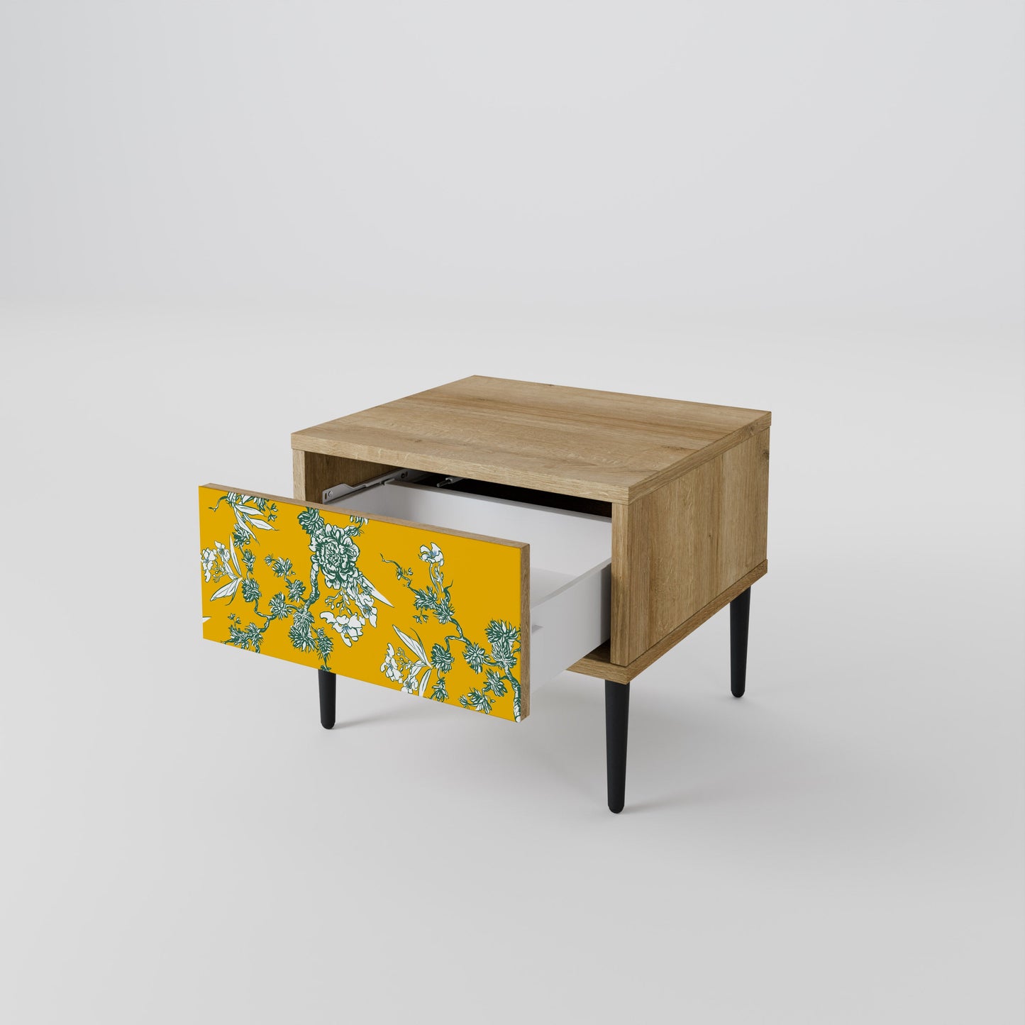 Comodino YELLOW CHINOISERIE in effetto rovere