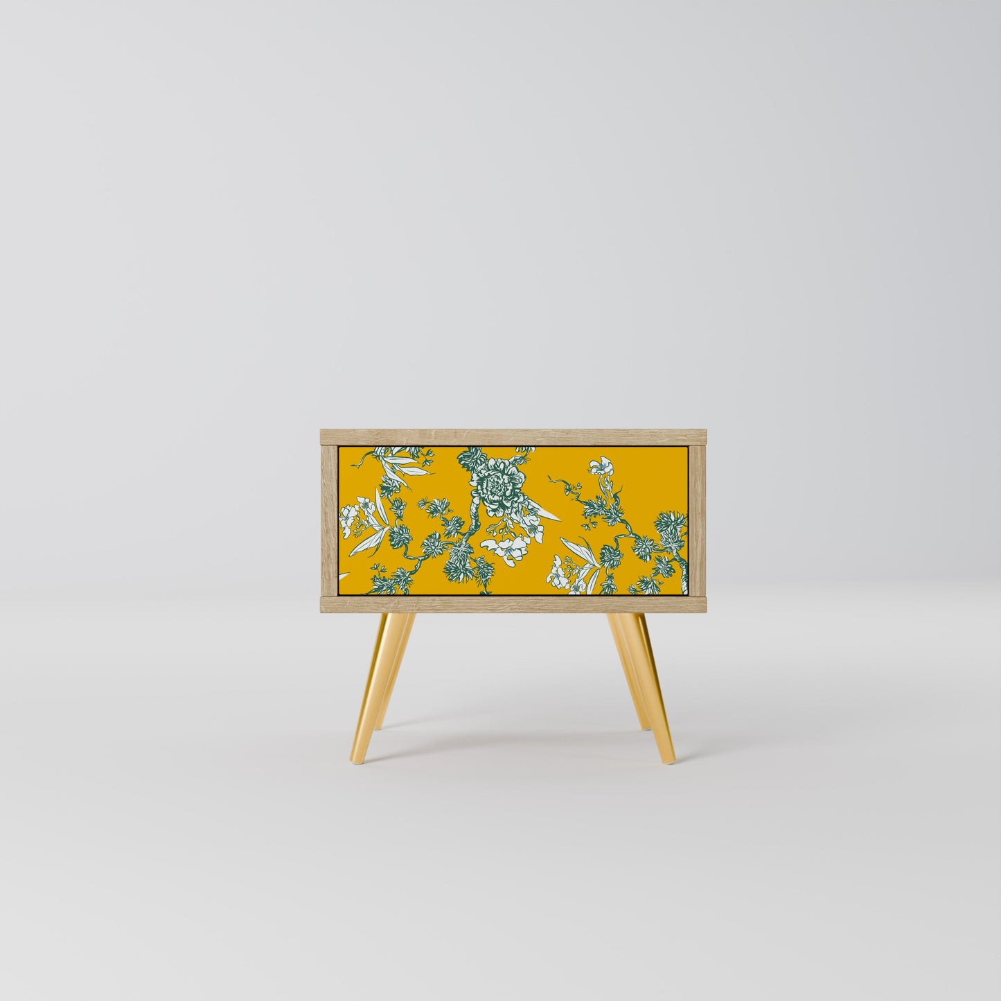 Comodino YELLOW CHINOISERIE in effetto rovere