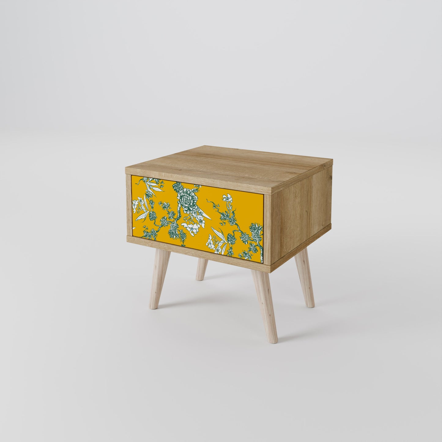Comodino YELLOW CHINOISERIE in effetto rovere