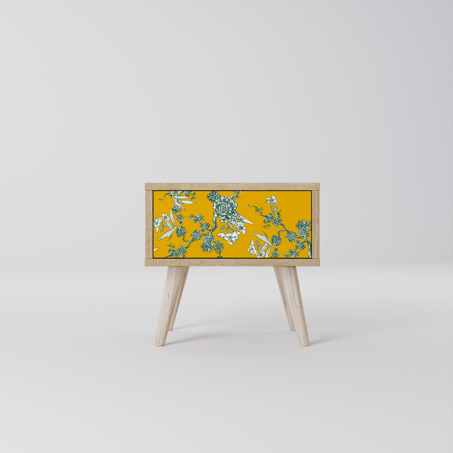 Comodino YELLOW CHINOISERIE in effetto rovere