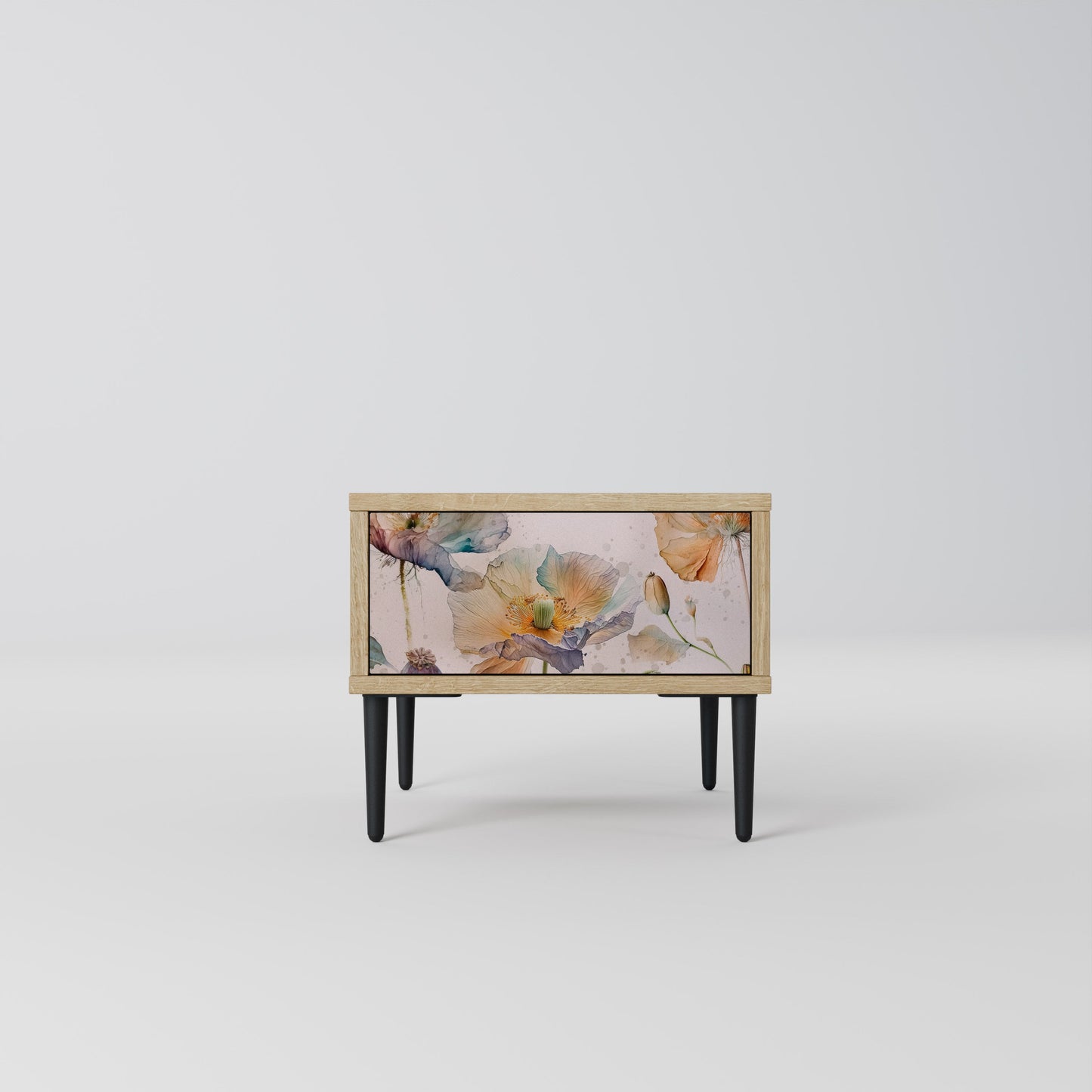 Comodino SOFTEN POPPY effetto rovere