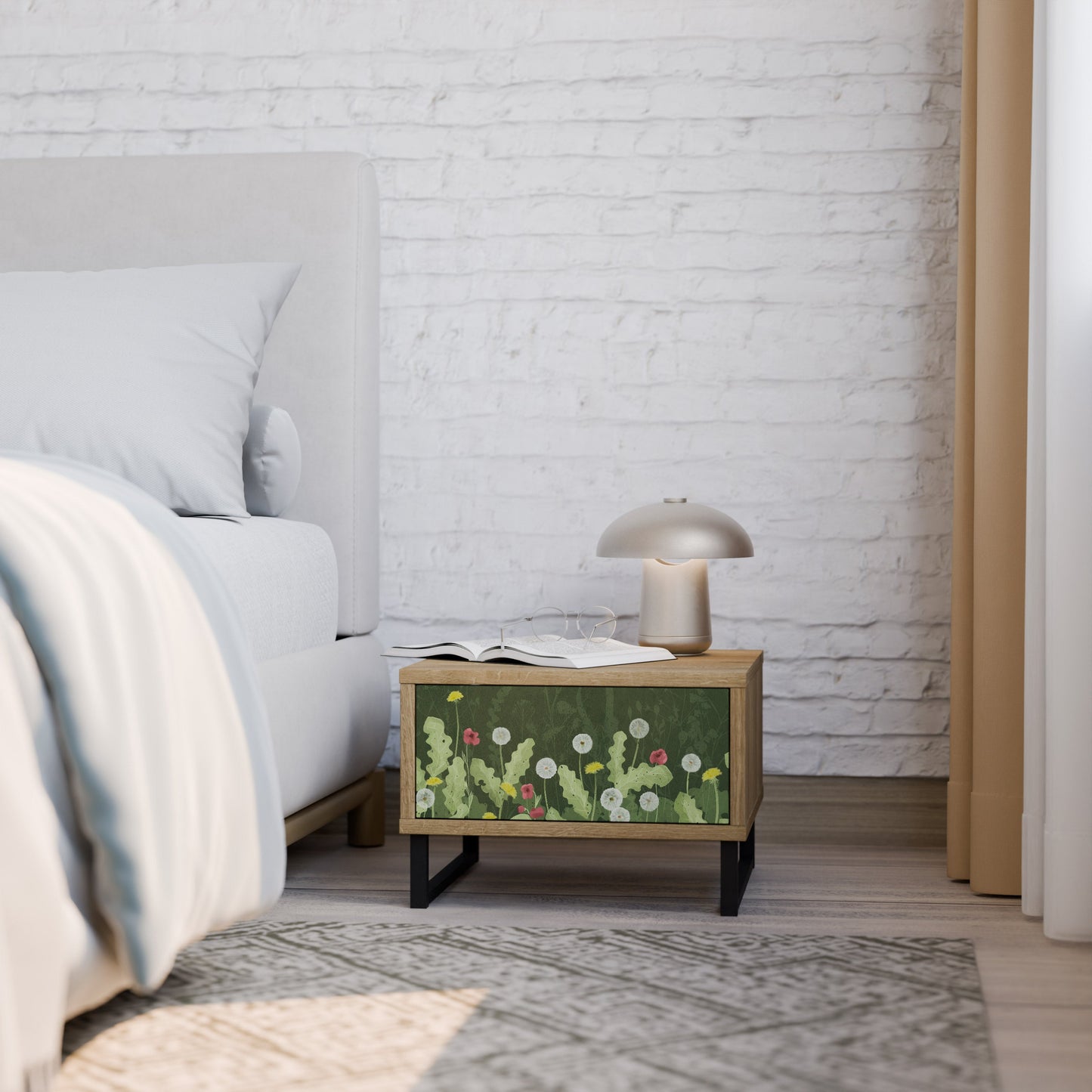 Comodino DANDELION AMUSE effetto rovere