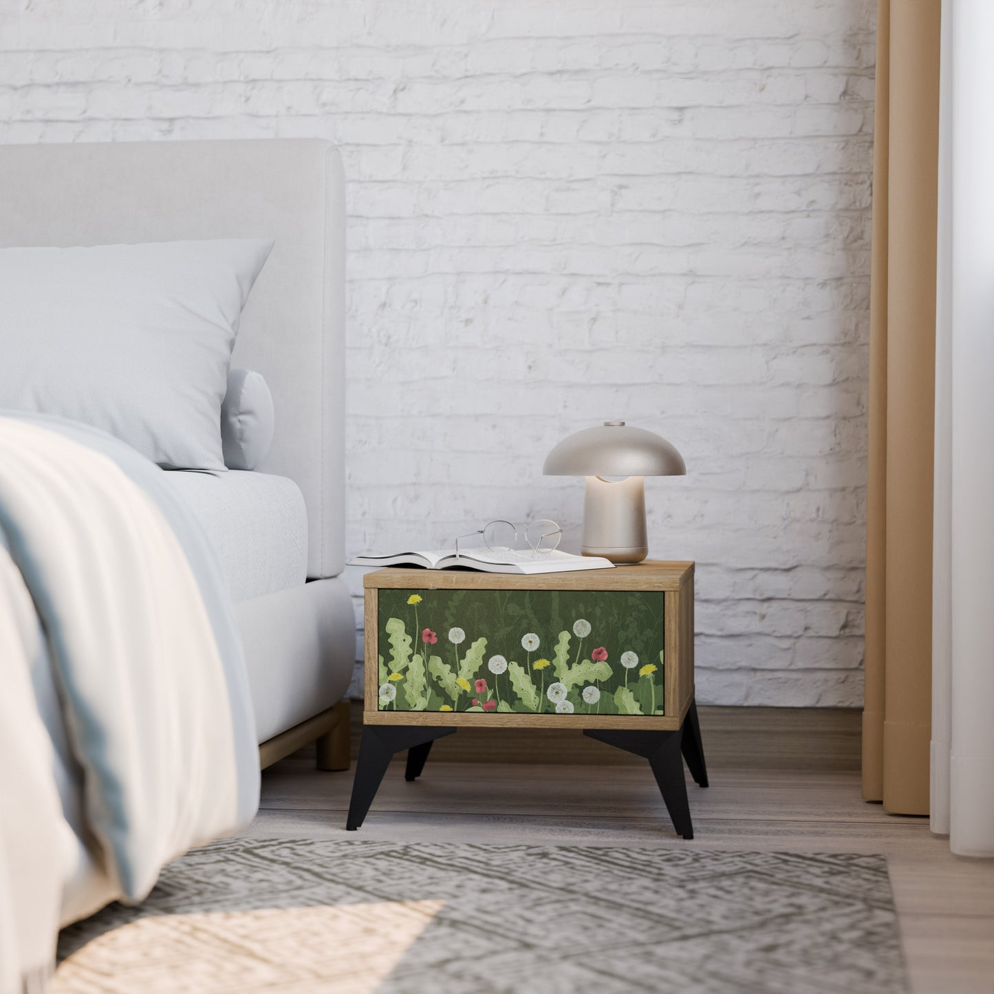 Comodino DANDELION AMUSE effetto rovere