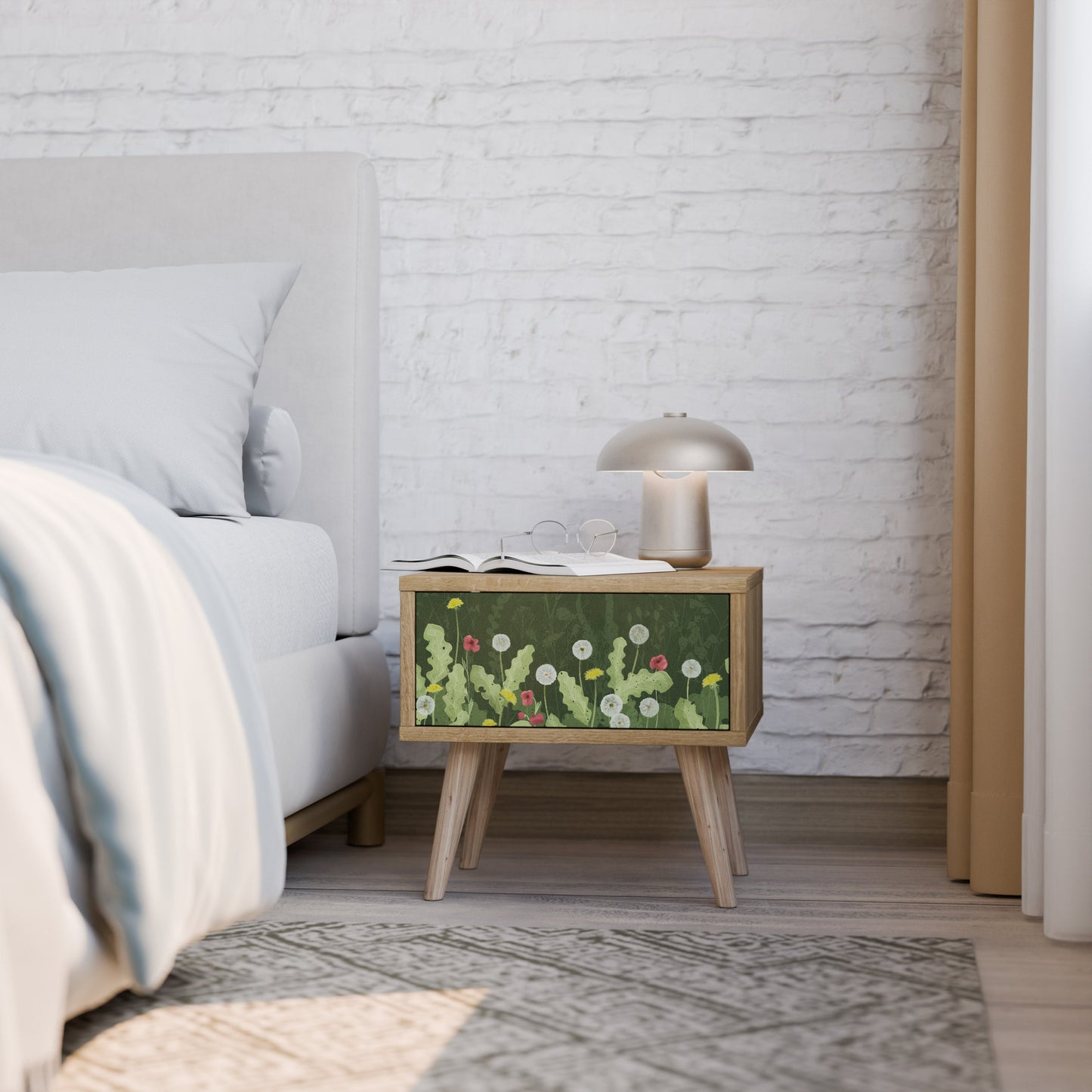 Comodino DANDELION AMUSE effetto rovere