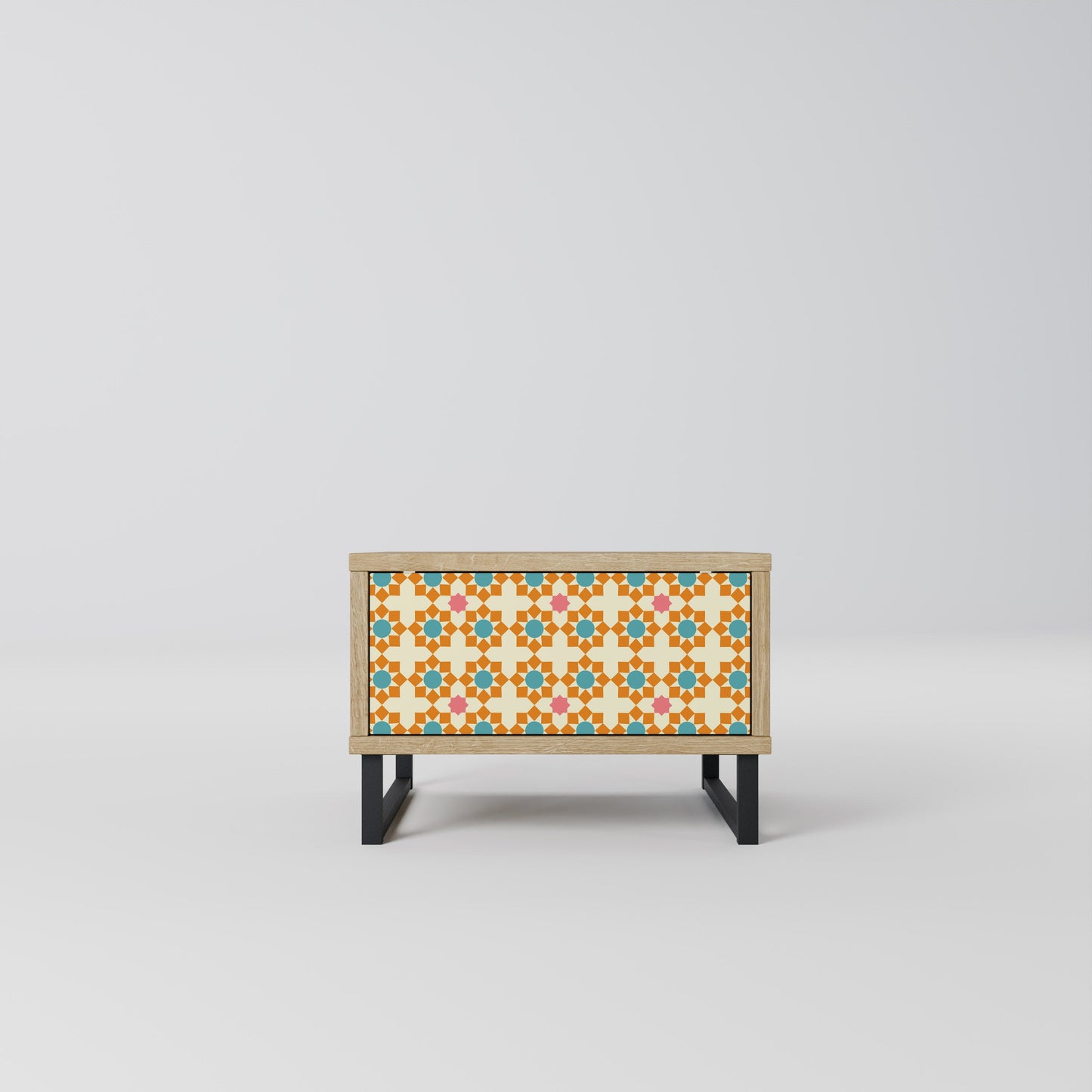 Comodino FLORAL DECOR in effetto rovere