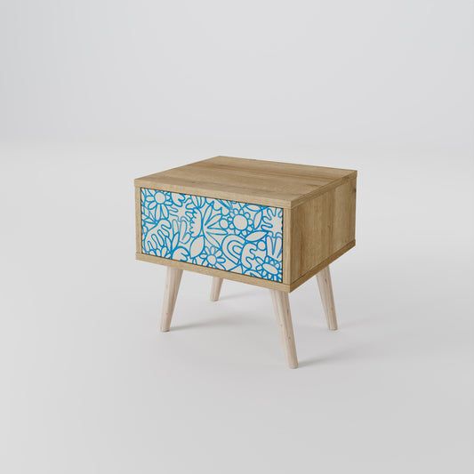 BLOOMY MORNING Nightstand in Oak Effect