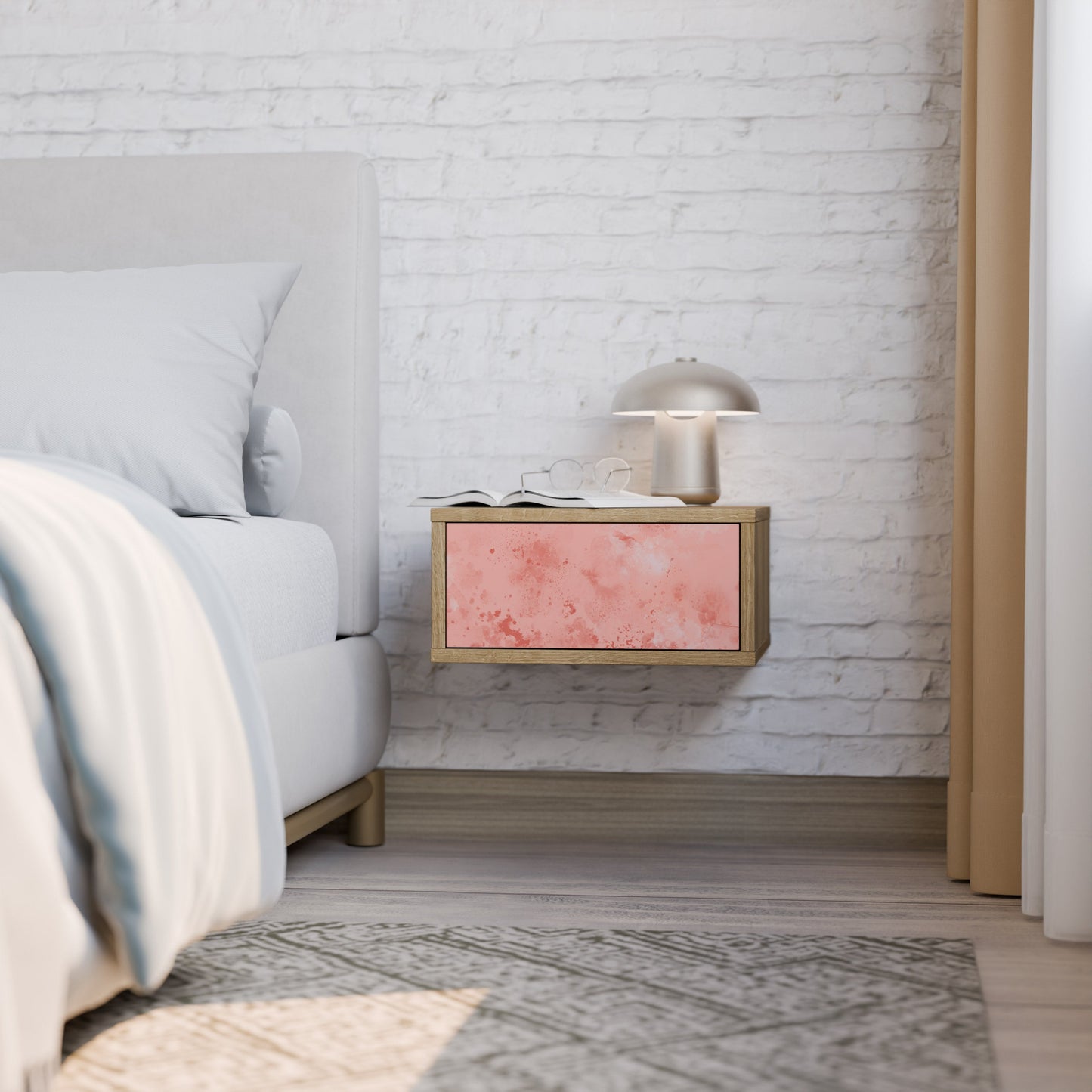 Comodino CRANE DANCE effetto rovere