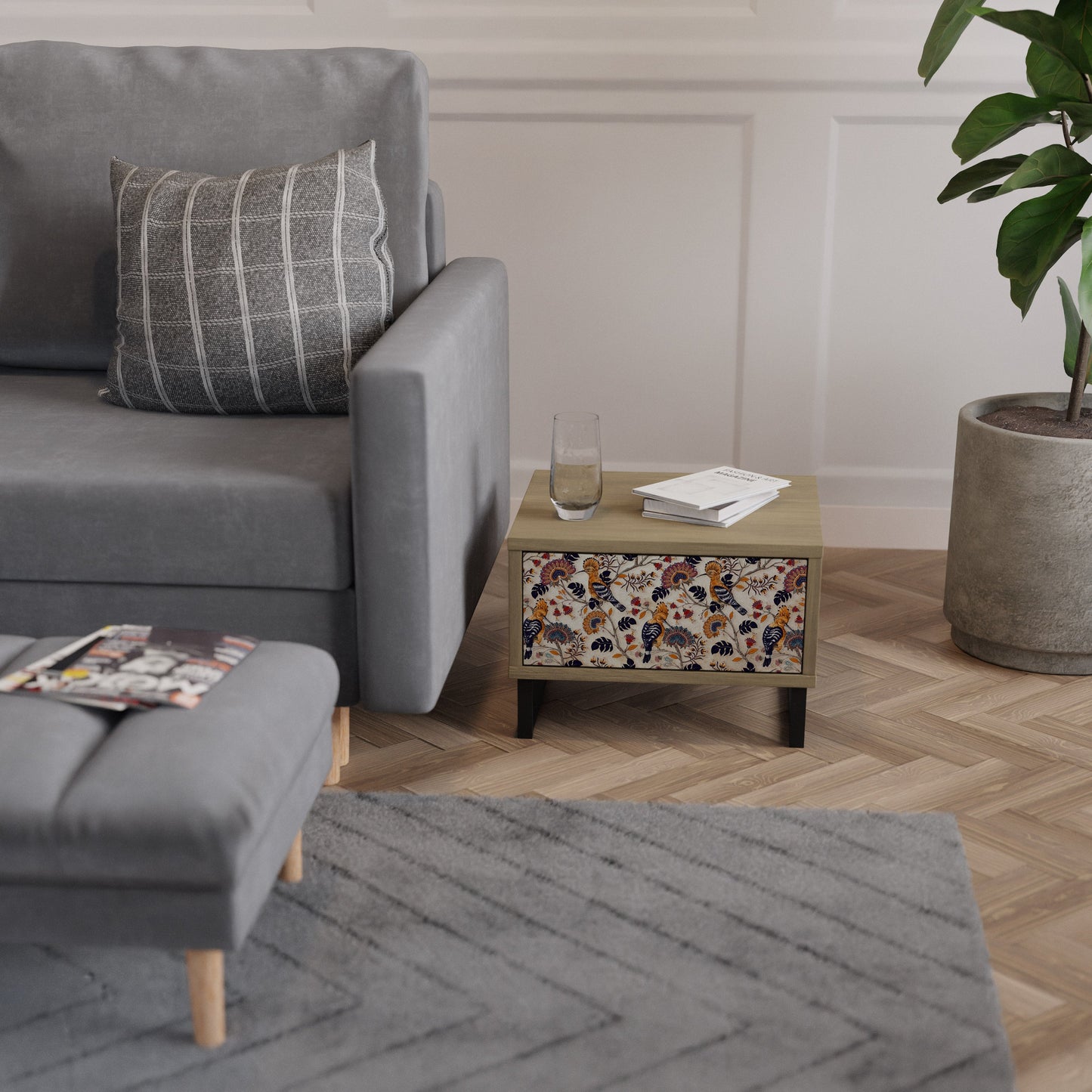 EMINENT HOOPOE Nightstand in Oak Effect